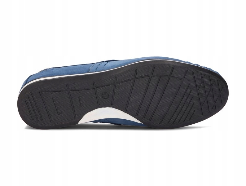 MOKASYNY BUTY MĘSKIE SKÓRA CASUAL 876 NIEBIESKI 44 Materiał zewnętrzny skóra naturalna