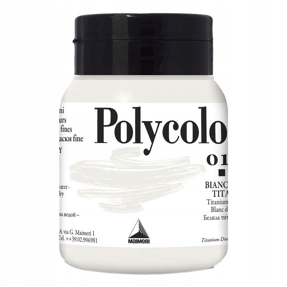 Barva akrylová Polycolor Maimeri Titanium White, 500 ml