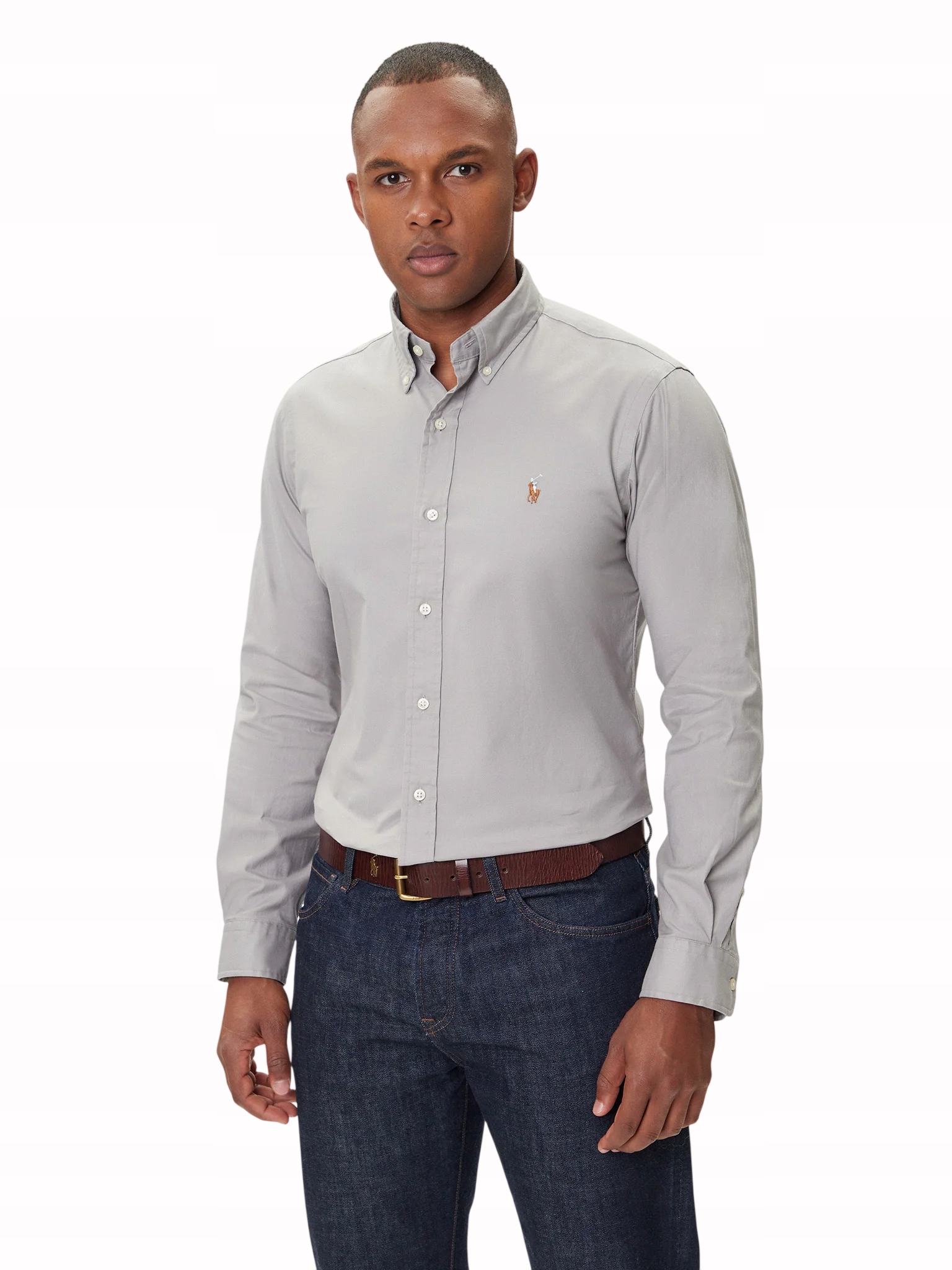 Polo Ralph Lauren Košile 710P06688004 Šedá Custom Fit velikost L
