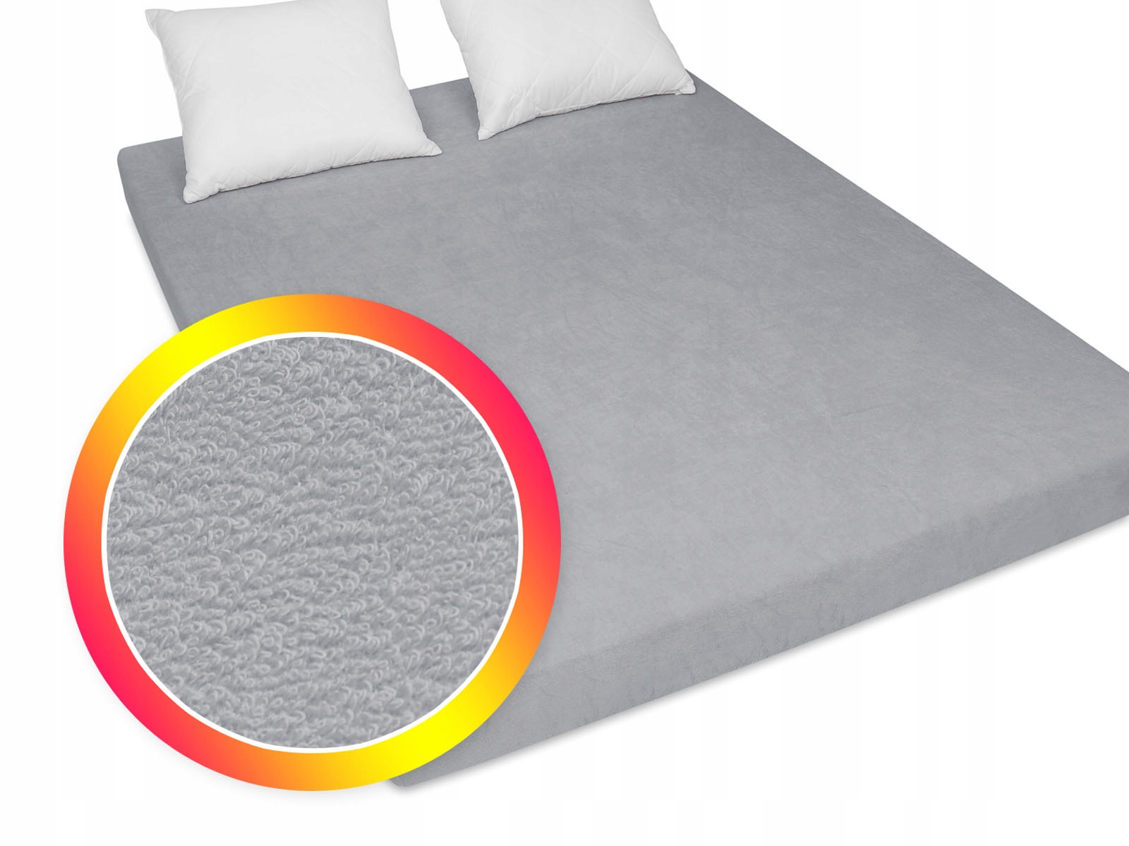 

Prześcieradło z gumką szare trwałe 160x200 cm