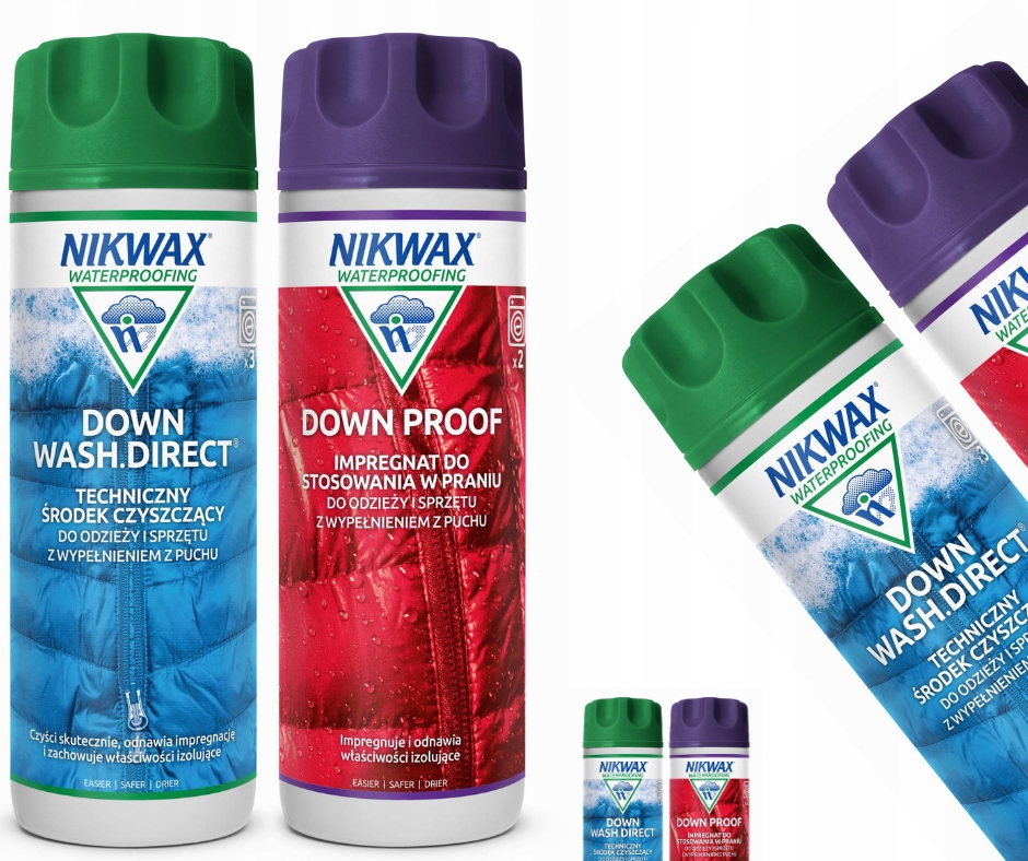 Zestaw do puchu Nikwax Down Wash Direct/Down Proof 2x300ml DŁUGA DATA