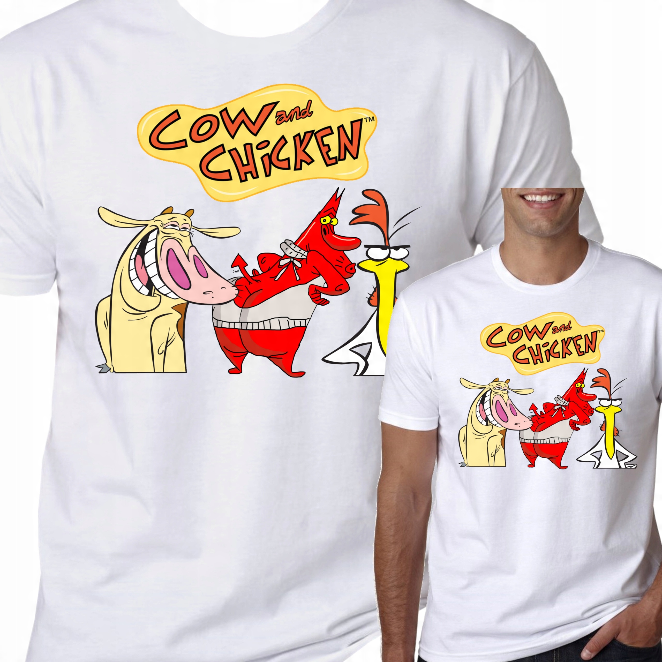 

Koszulka Męska Cow & Chicken Krowa XL 3046