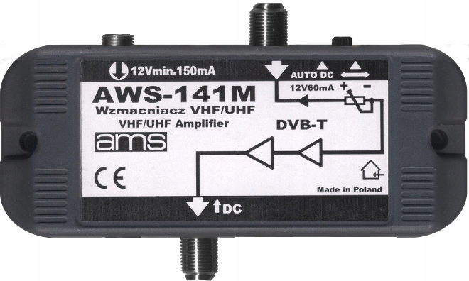 Wzmacniacz Regulowany DVB-T AWS-141M 18/22 dB