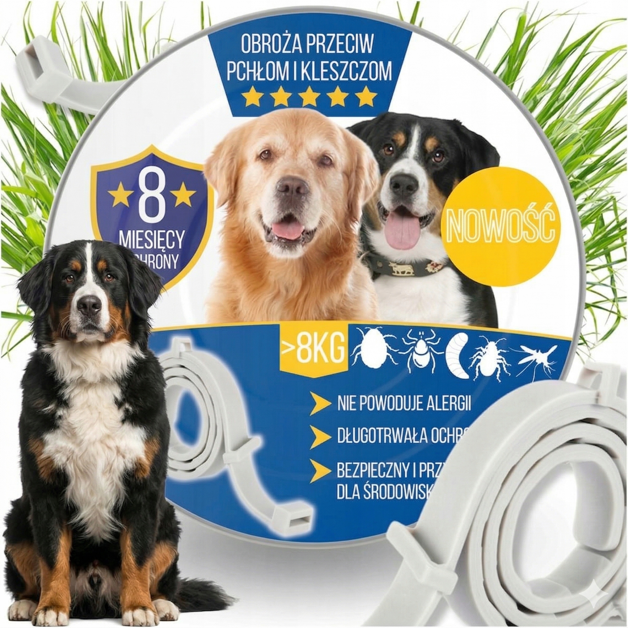 Obojek Proti Klíšťatům A Blechám Pro Velkého Psa Proti Klíšťatům 8 Měsíců Ochrany