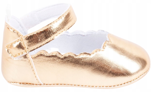 BUTY BUCIKI NIECHODKI DZIEWCZĘCE ZŁOTE 9-15m 19/20 Marka YOCLUB