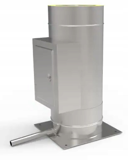 Kd Izolovaná čistička dvířka deska odkapávač fi 130 gr. 0,5 mm komín