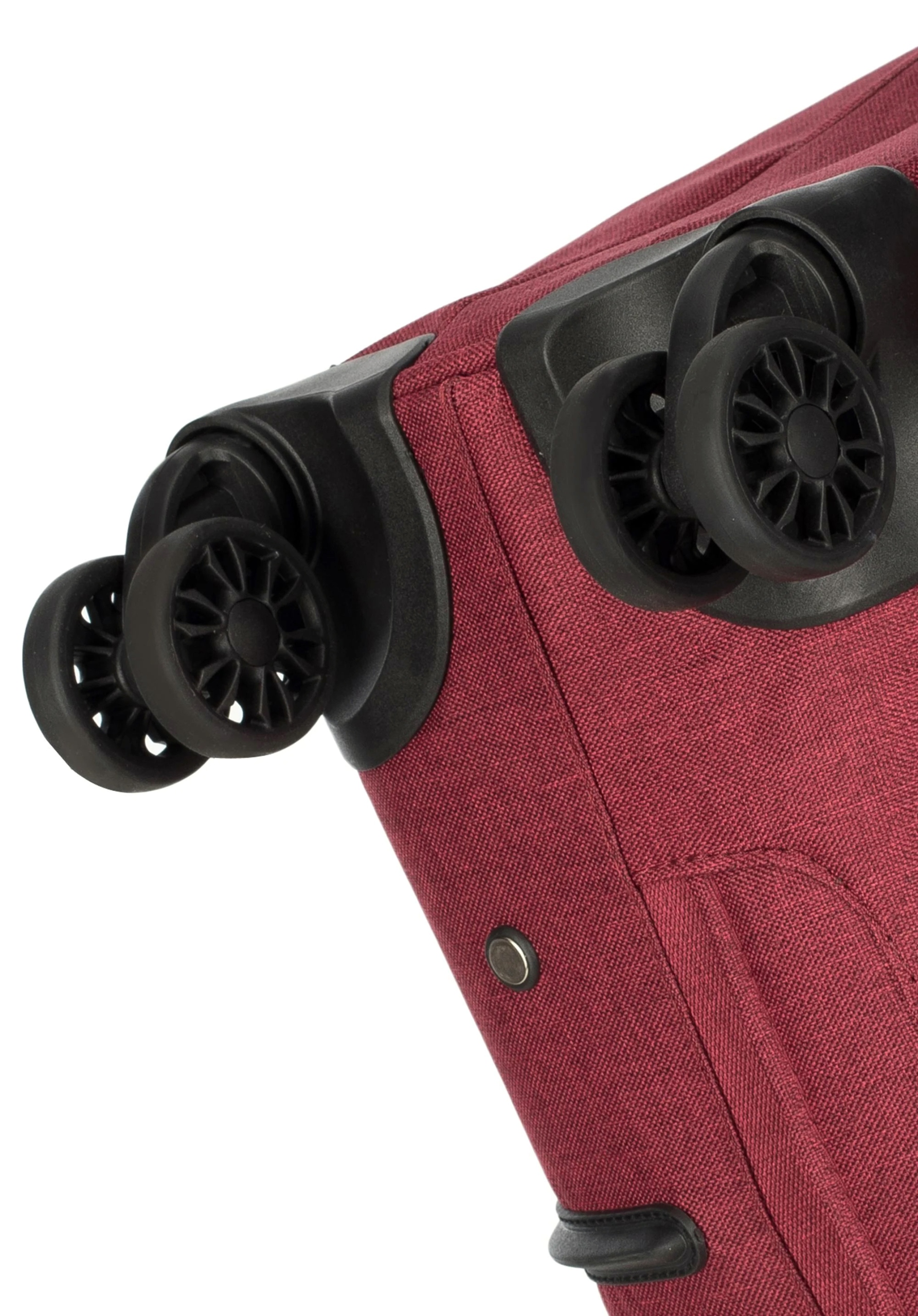 KOMPLET WALIZEK MATERIAŁOWYCH Z KOSMETYCZKĄ WITTCHEN 56-3S-50K-31 BORDOWY Wzór dominujący bez wzoru
