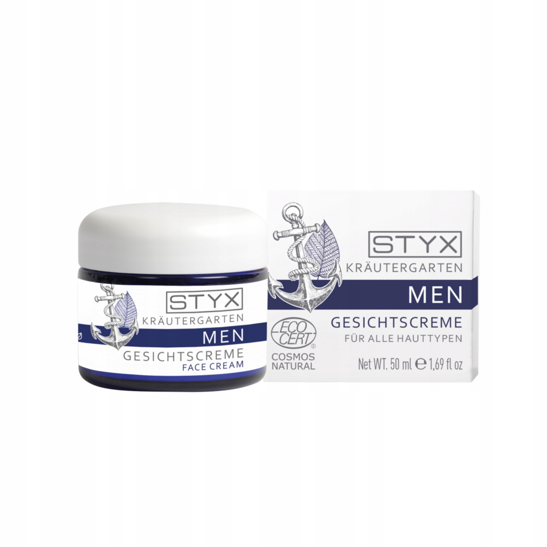 Hydratační krém na obličej pro muže Kyselina hyaluronová 50 ml Styx Men