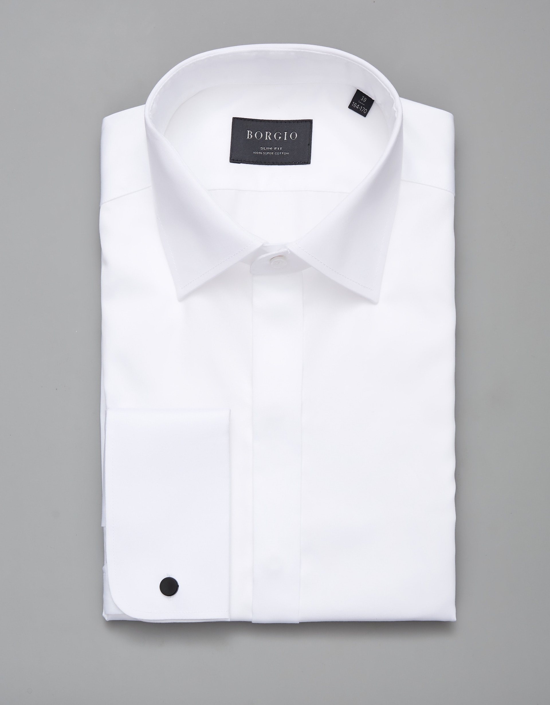 

koszula na spinki biały slim fit 00253 176/182 38