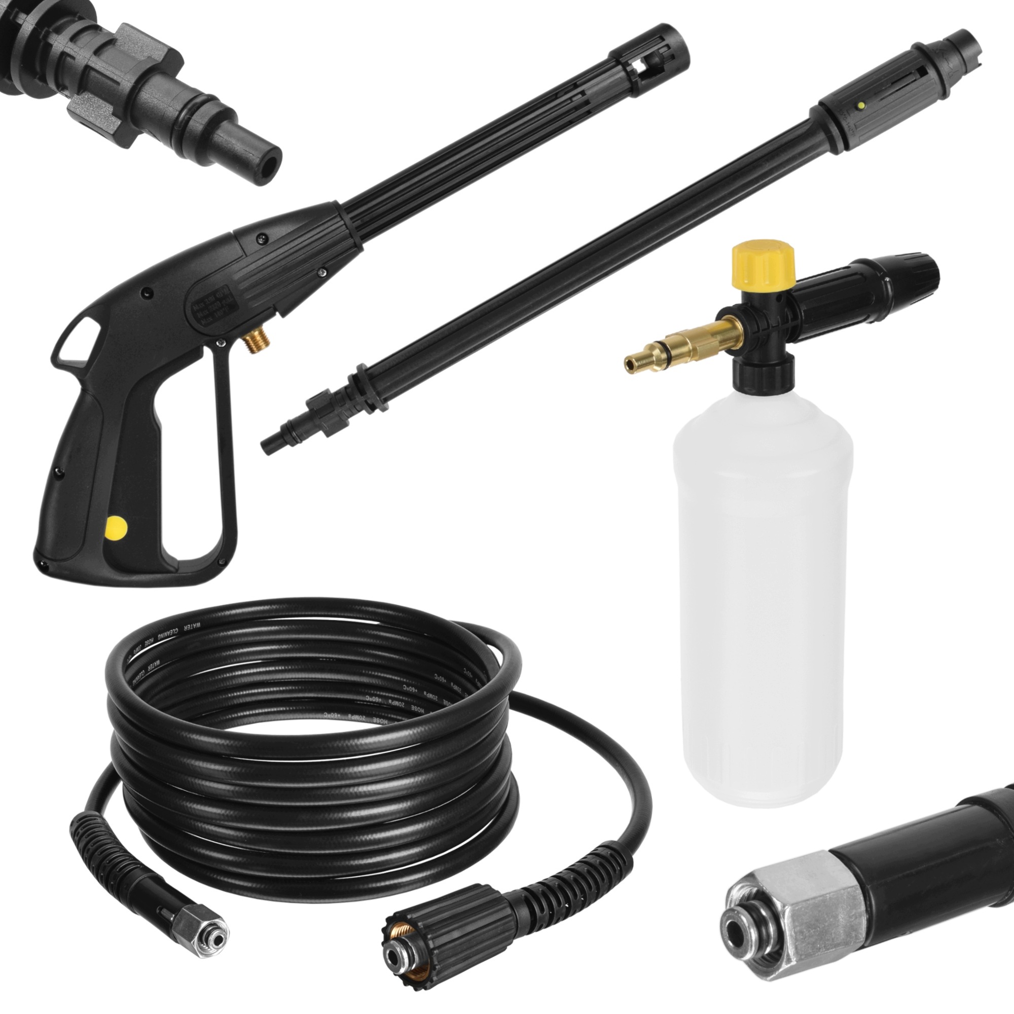 Sada pistole lanka tryska pěnovačka hadice 5M M22 F pro myčku Karcher Hd Hds