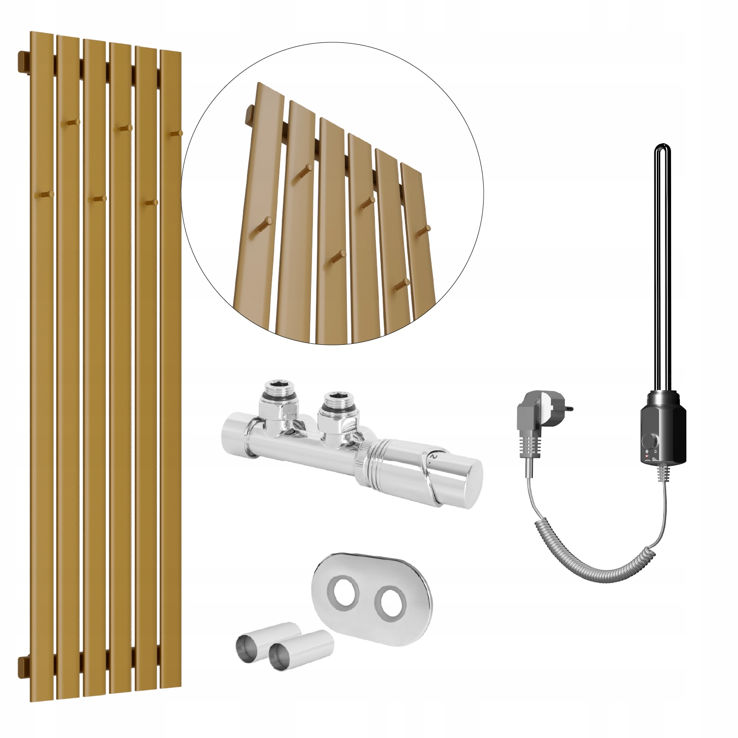 Set Vodovodní a elektrický ohřívač Bellohook 100x45 Antik Tmavý