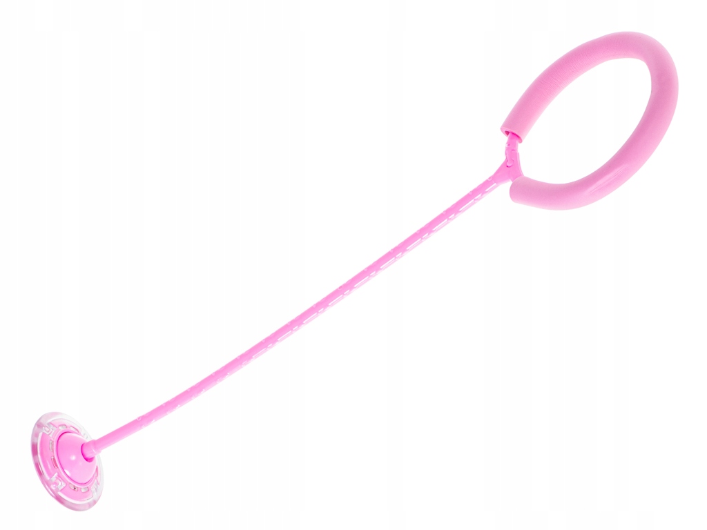 Hula hop na nogę skakanka piłka świecąca LED różowa Średnica 95 cm