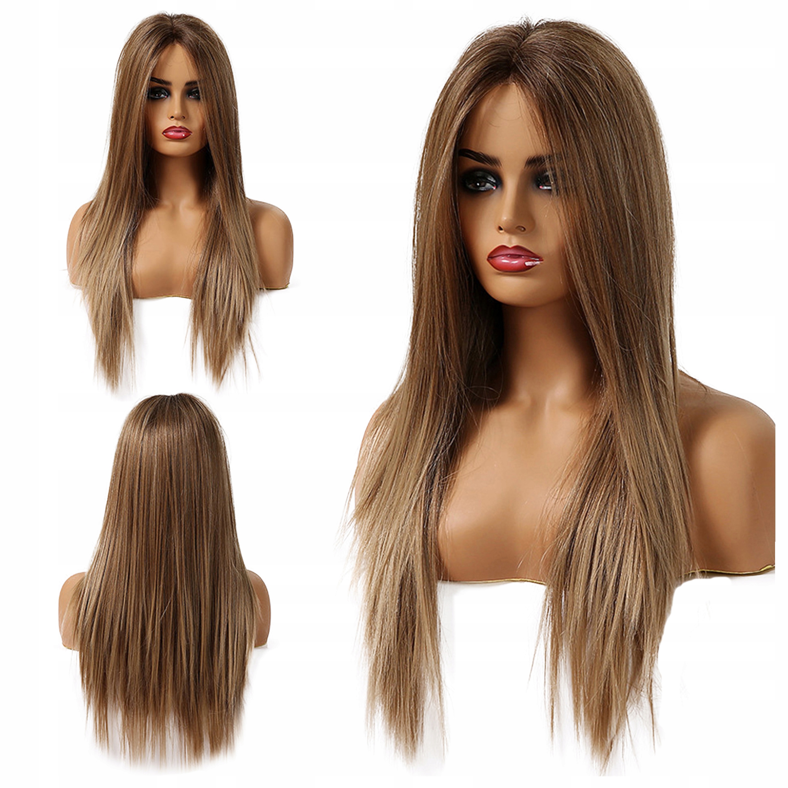 

Peruka włosy Jak Naturalne brąz blond Lace Front