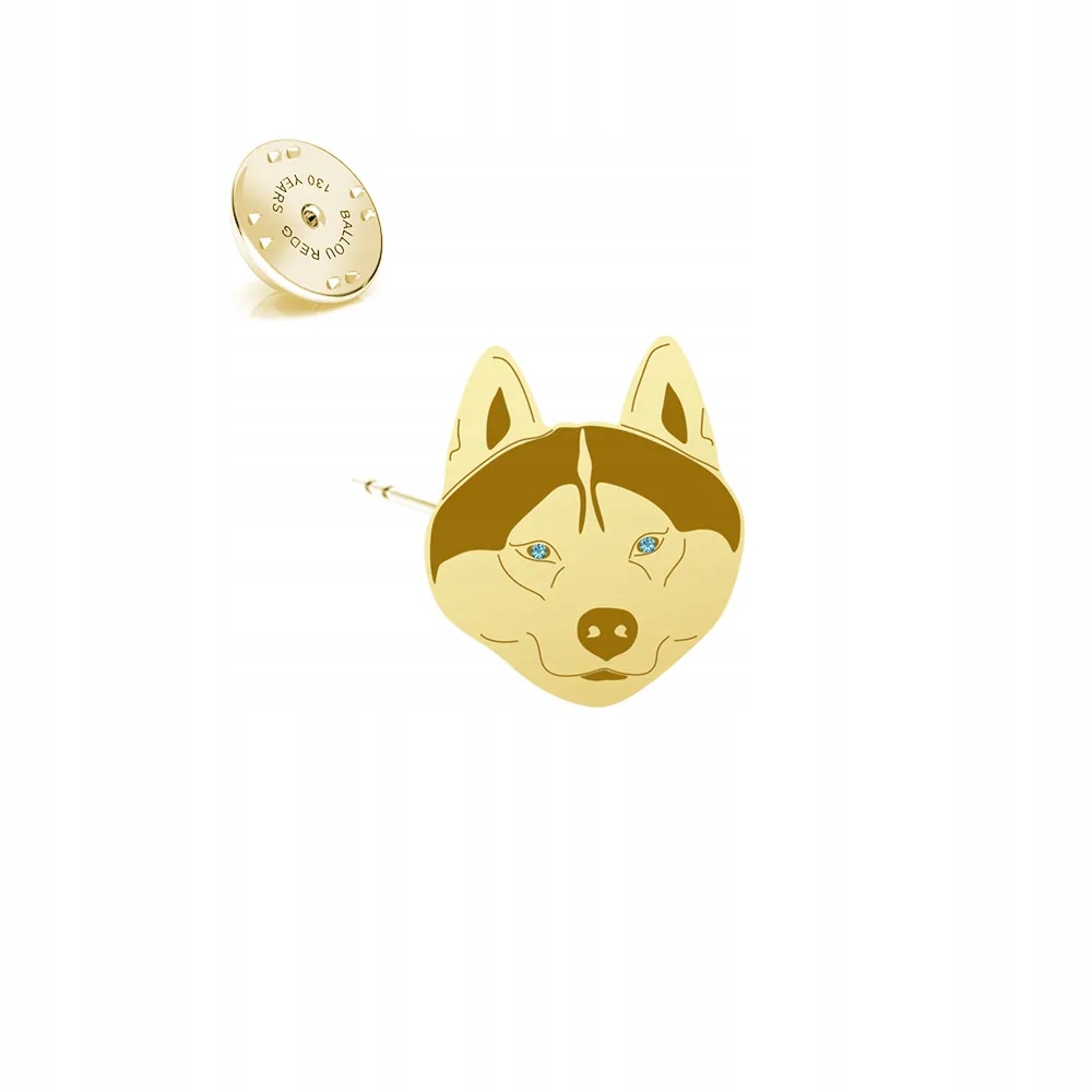 Odznak s husky sibiřského typu 925 Žena, šperky, Dárek Dedikace