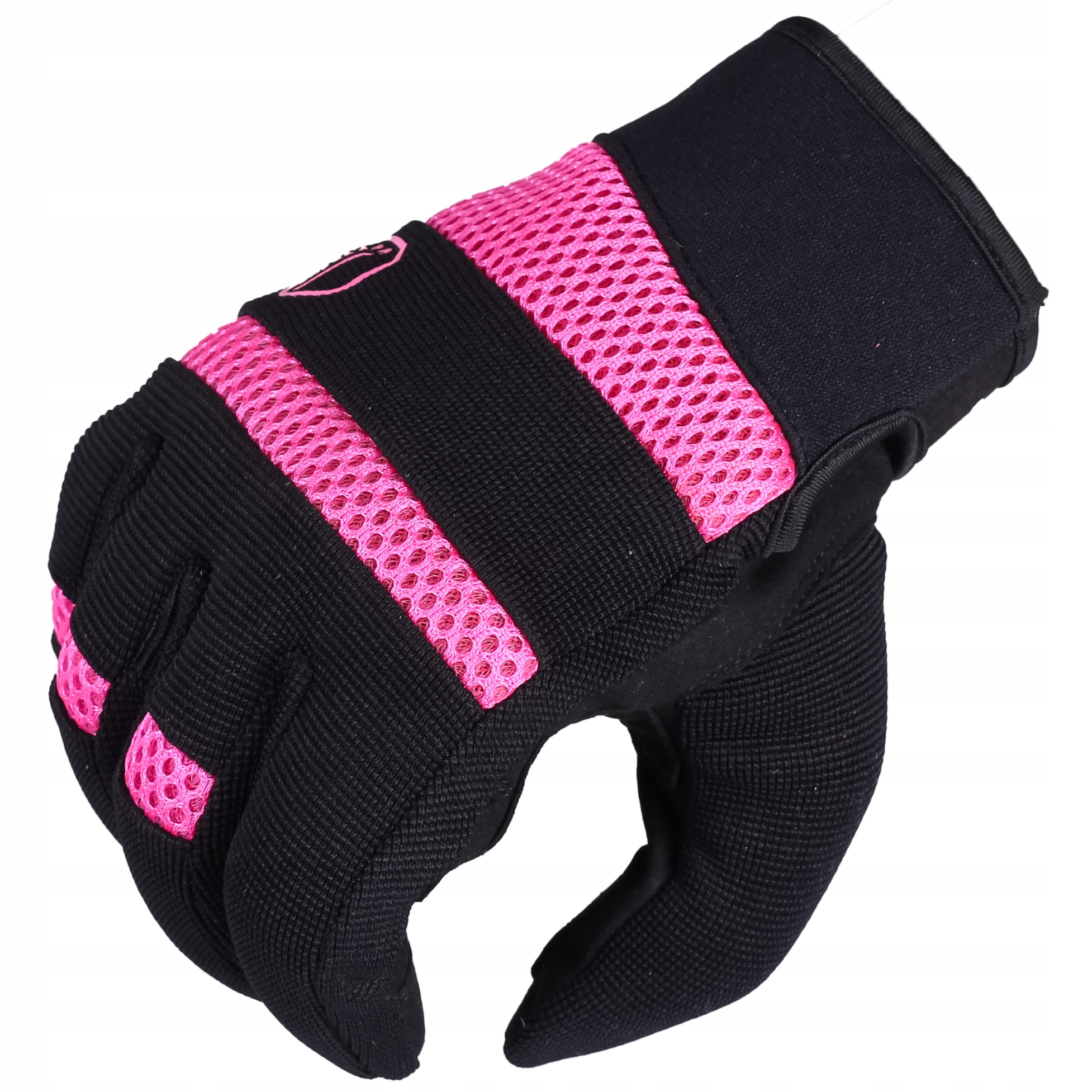 Rękawice motocyklowe Husar Athene pink tekstylne damskie różowe dotykowe