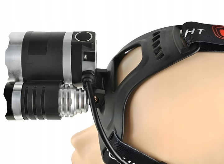 MOCNA LATARKA CZOŁOWA 3x LED CREE XM-L T6 CZOŁÓWKA Model CEPHEUS