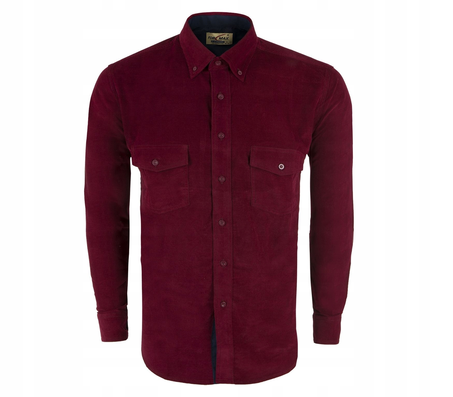 

Sztruksowa Bordowa Koszula Męska Roz.l 40/41 SF3