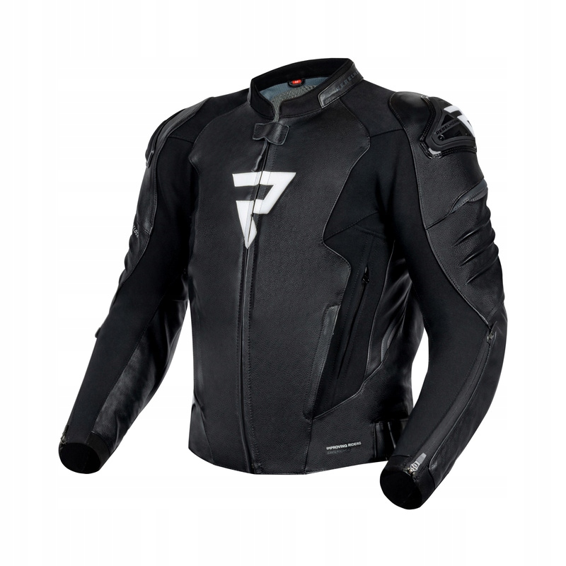 Kožená Motocyklová Bunda Rebelhorn Veloce Black White 52