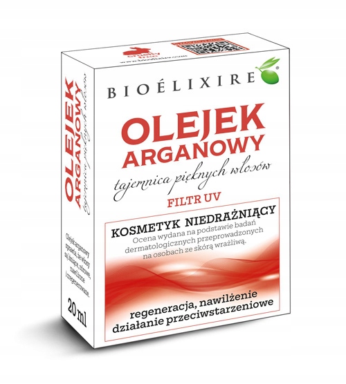 Bioelixire Olejek Do Włosów Arganowy Filtr Uv 20ml