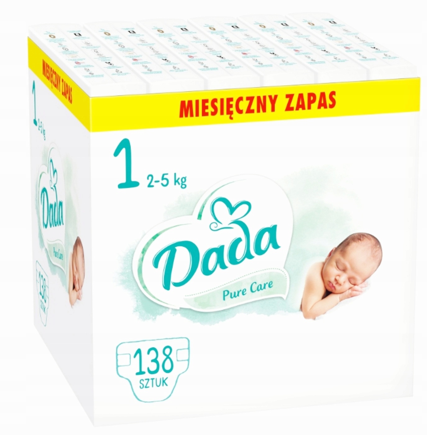 Pieluszki Dada rozmiar 1 Pure Care 2-5 kg 138 szt.