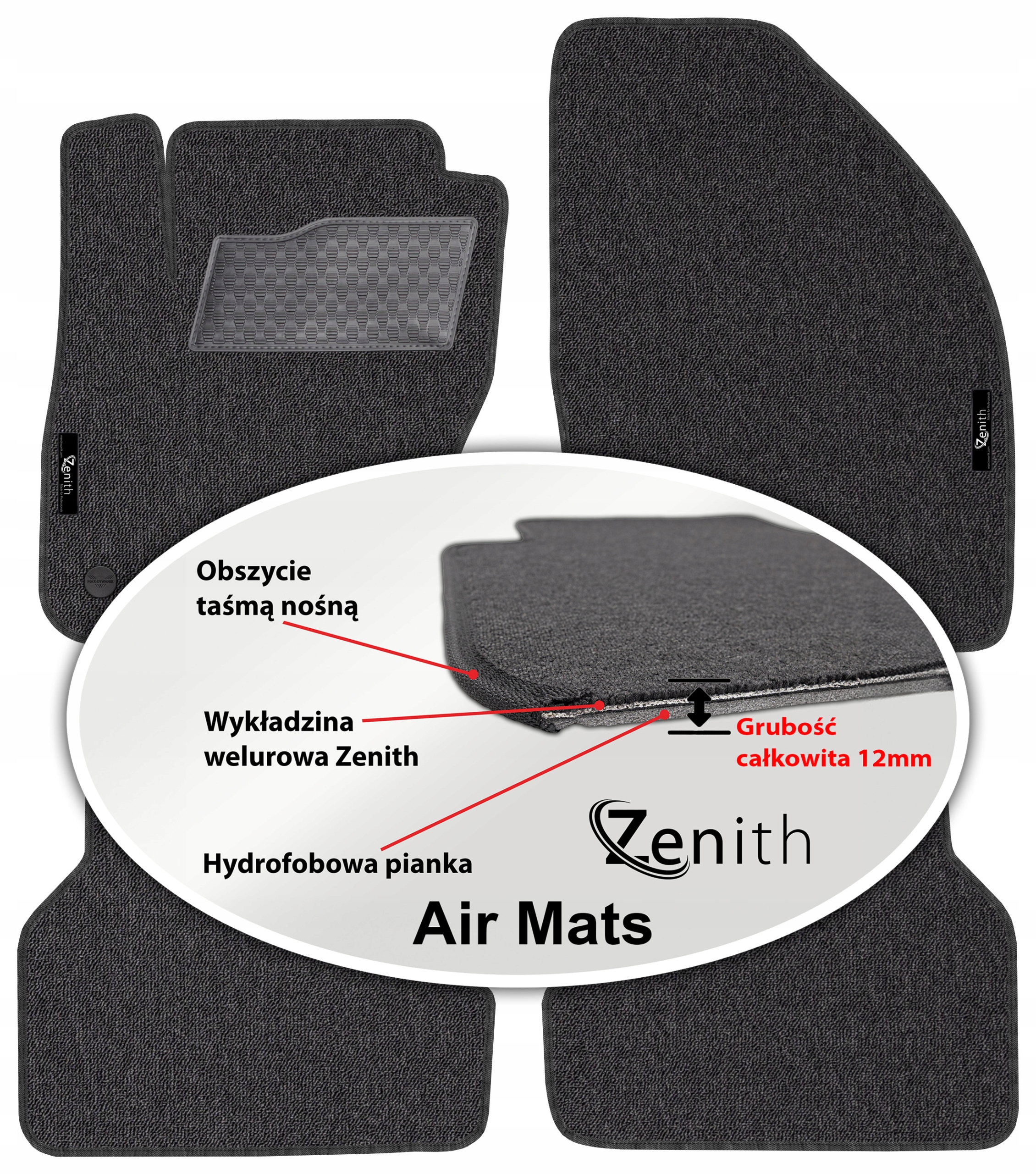 Ford Focus II Fl 2007-2011 Velúrové koberčeky do auta Zenith Air Mats