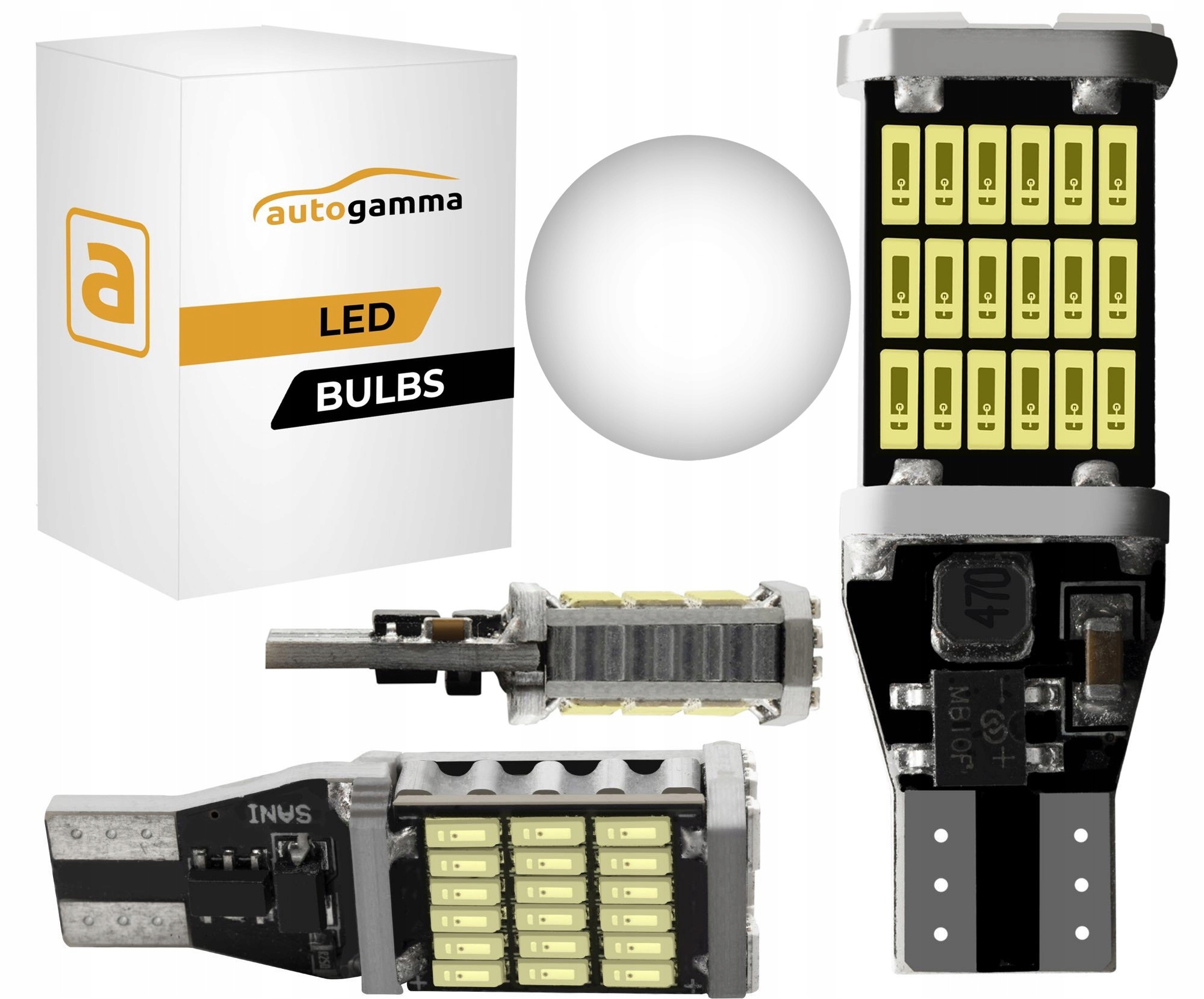 

Żarówka W16W T15 Biała 45 Led Cofania Wsteczny