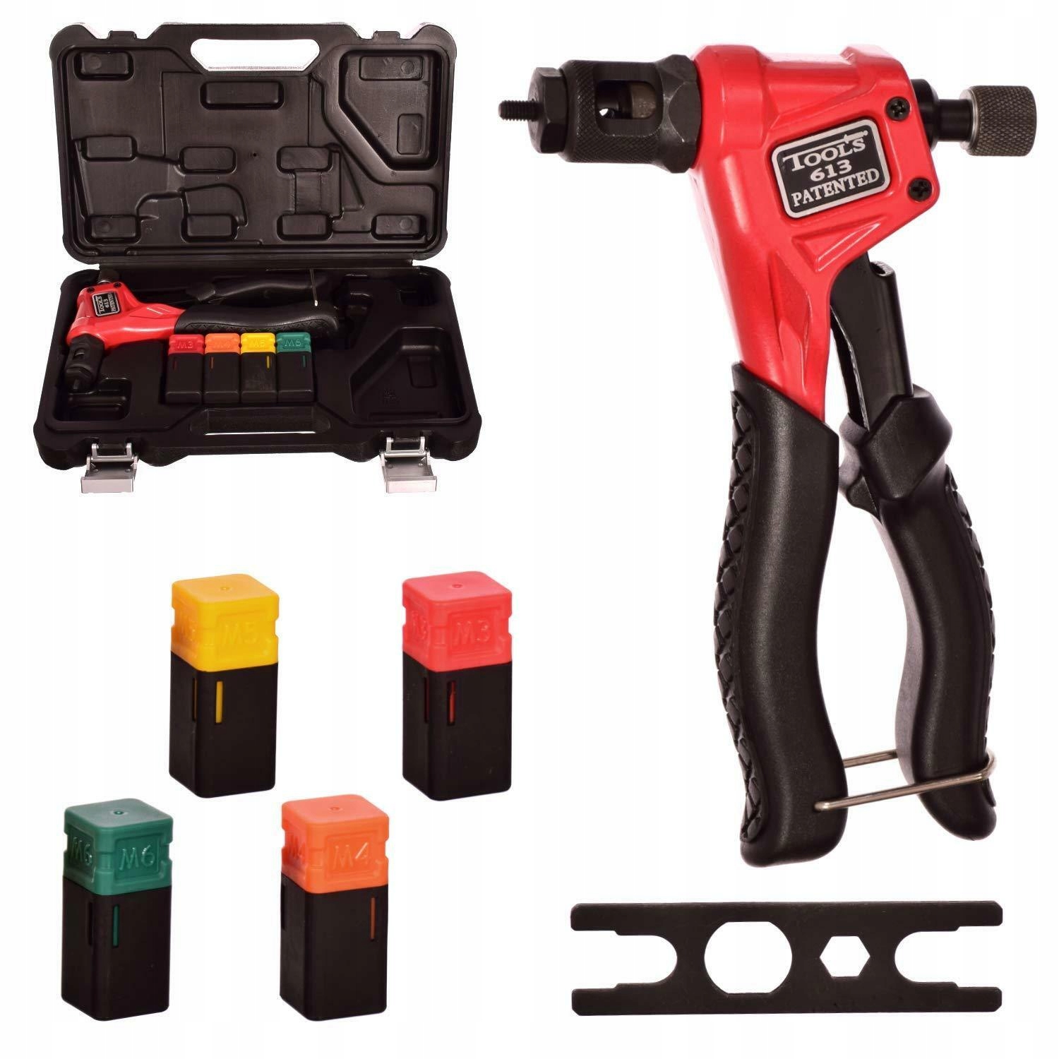 Ruční Nýtovač Pro Nýtovací Matice M3 M4 M5 M6 Sada V Kufru