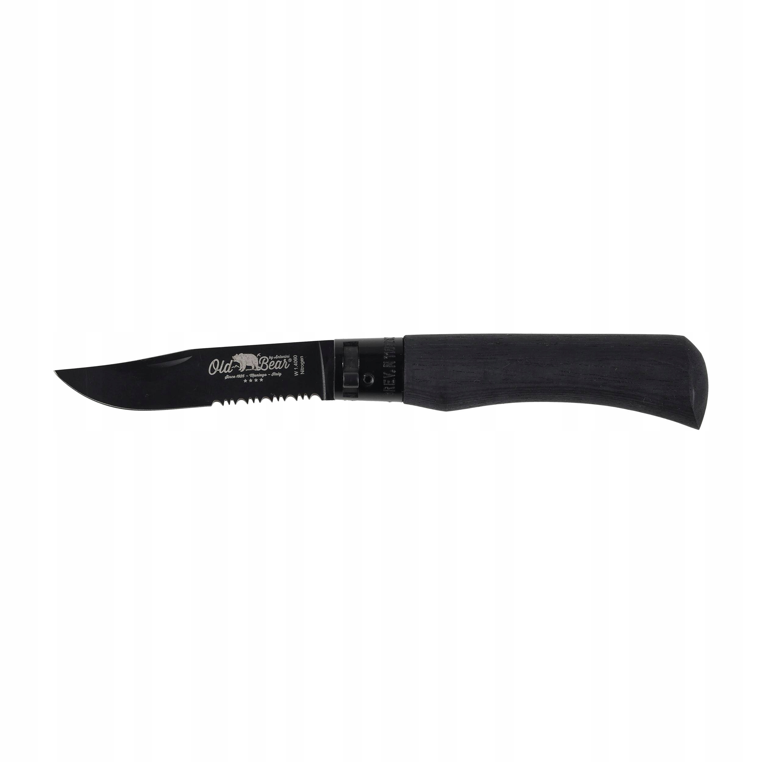 Nóż składany Antonini Old Bear Total Black Combo 2