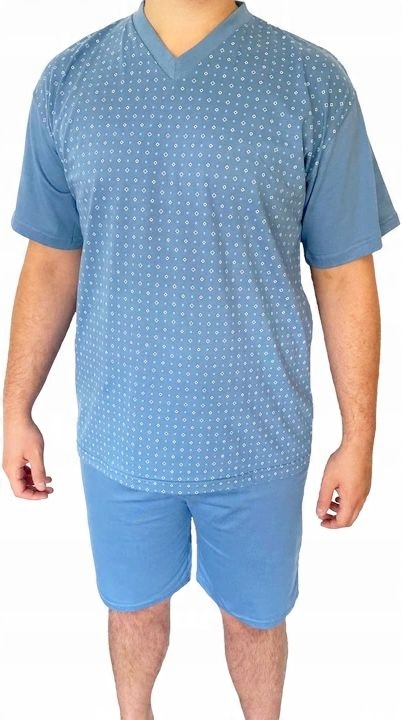

Piżama Męska Niebieska Bawełna Polska Krótka r.3XL