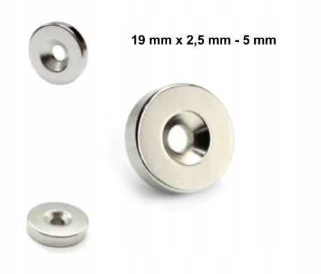 

Magnes neodymowy 20x3 pierścieniowy z otworem 5mm