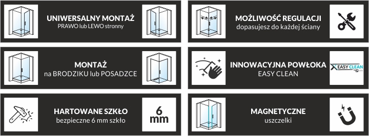 KABINA PRYSZNICOWA PRZESUWNA DS5000 - LEYDEN 75x70 Wysokość całkowita 195 cm