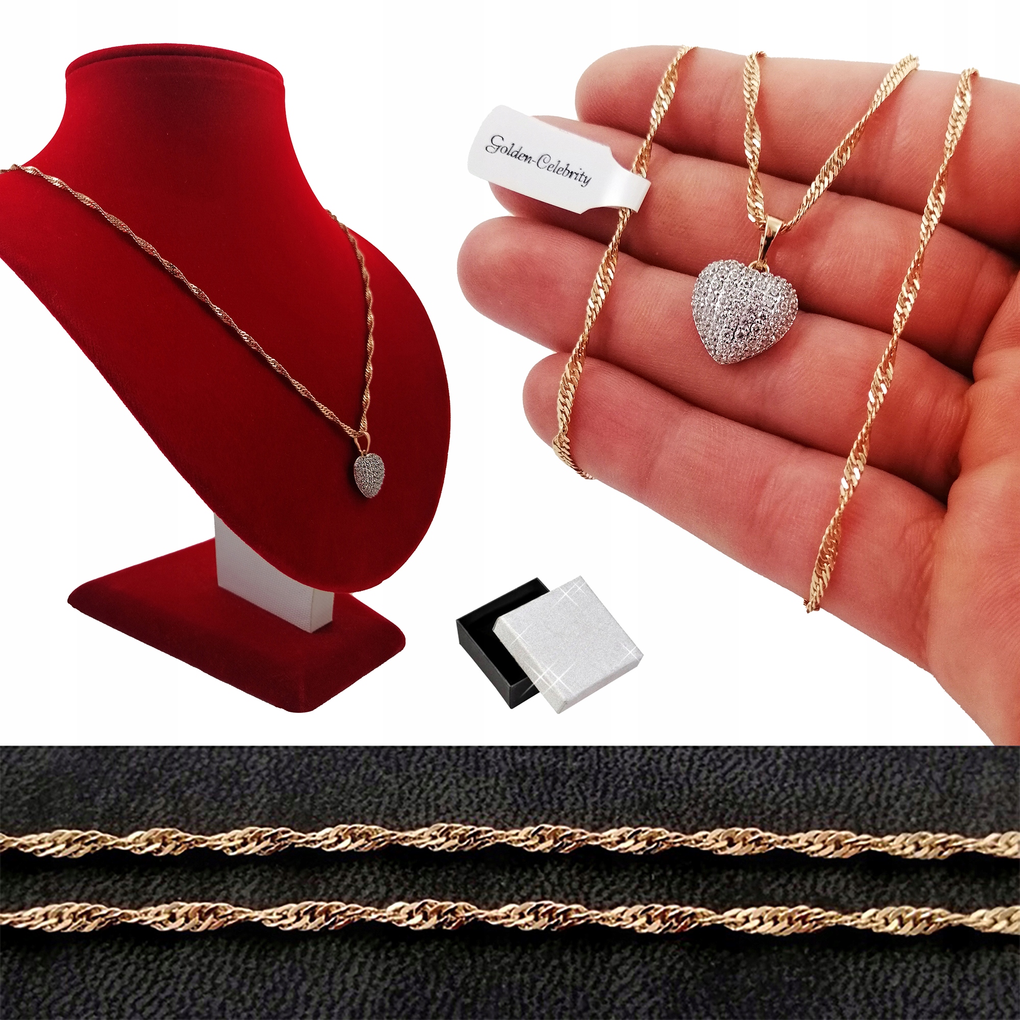 

Naszyjnik Złoty Serce Kryształowe Dla Niej