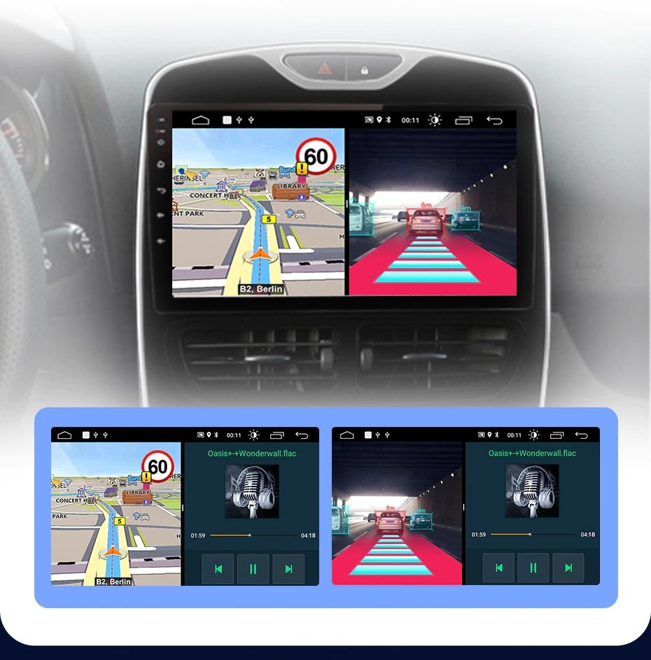 Radio Android 12 RENAULT CLIO 4 GPS WiFi PL 4/64Gb Radio informacja RDS pasmo AM pasmo FM radio cyfrowe DAB+