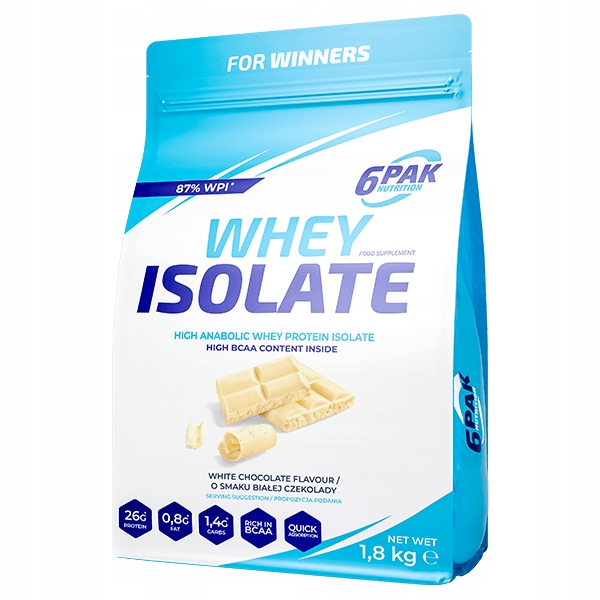 Balení 6 Kusů Whey Isolate 1800 g Izolát Bílkovina Wpi vysoká kvalita Masa Síla Protein