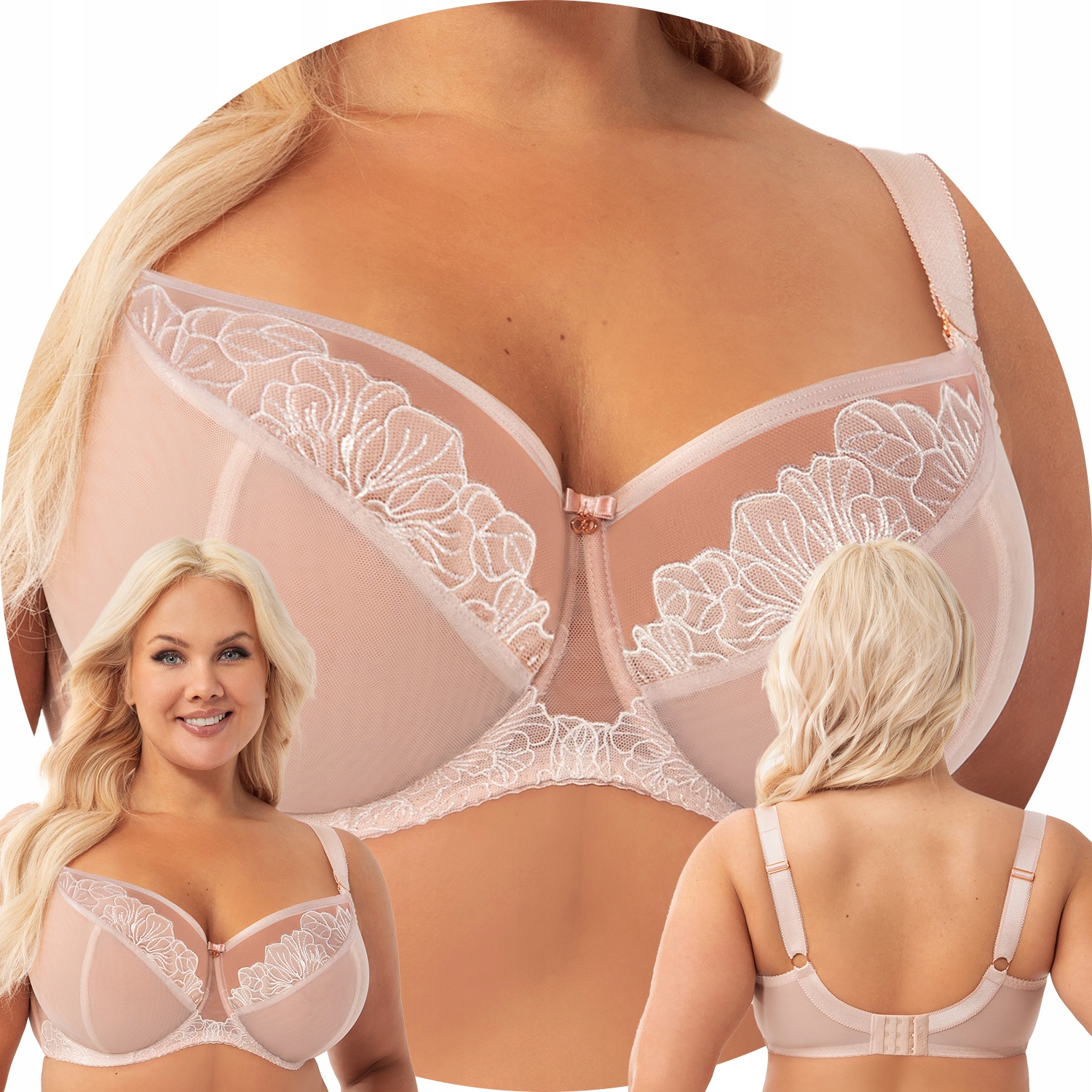 Gorsenia K902 Daniela béžová krajka Měkká podprsenka 90D Soft