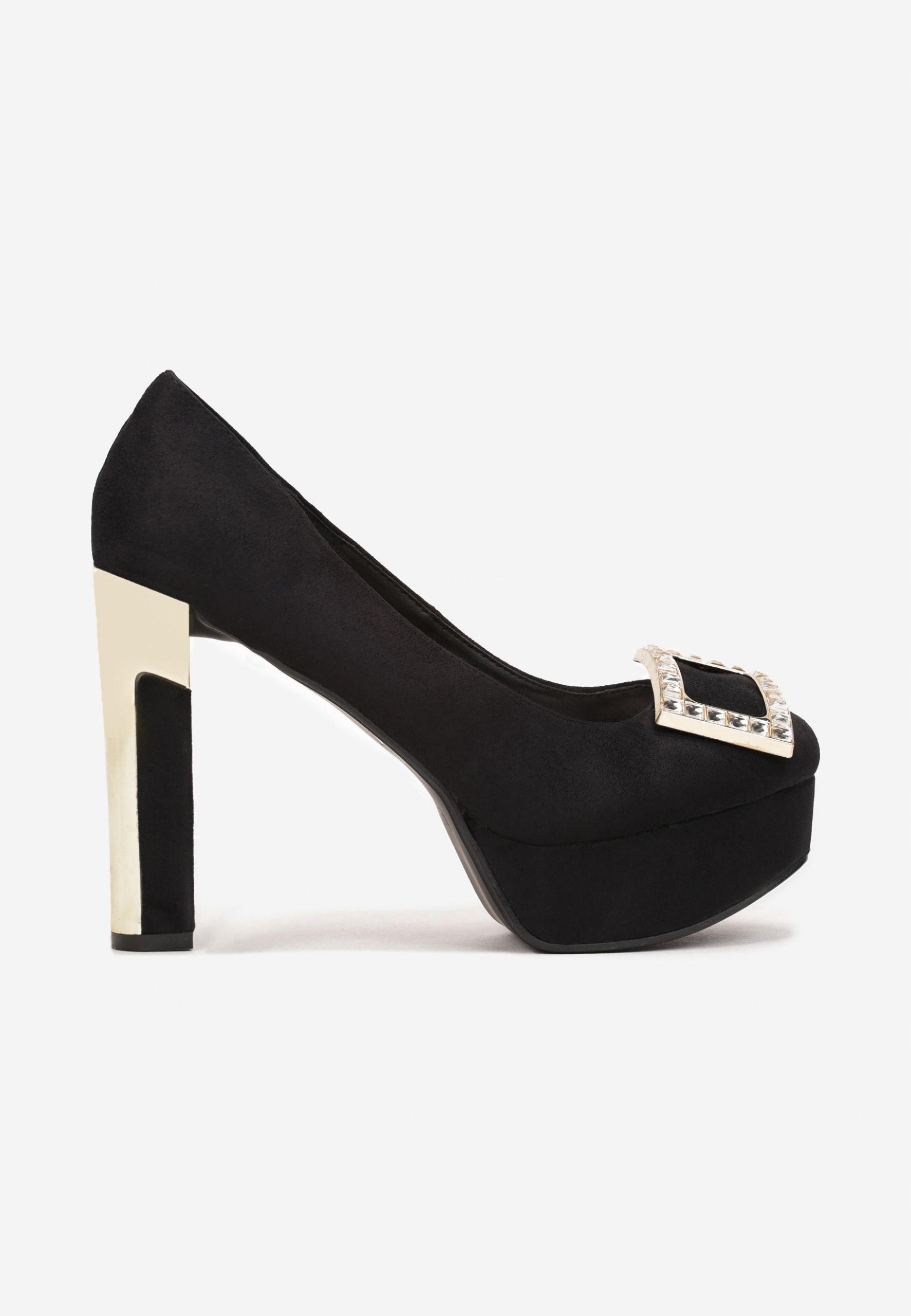 Renee Czarne Czółenka damska 37 Ekozamsz Słupek Rozmiar 37