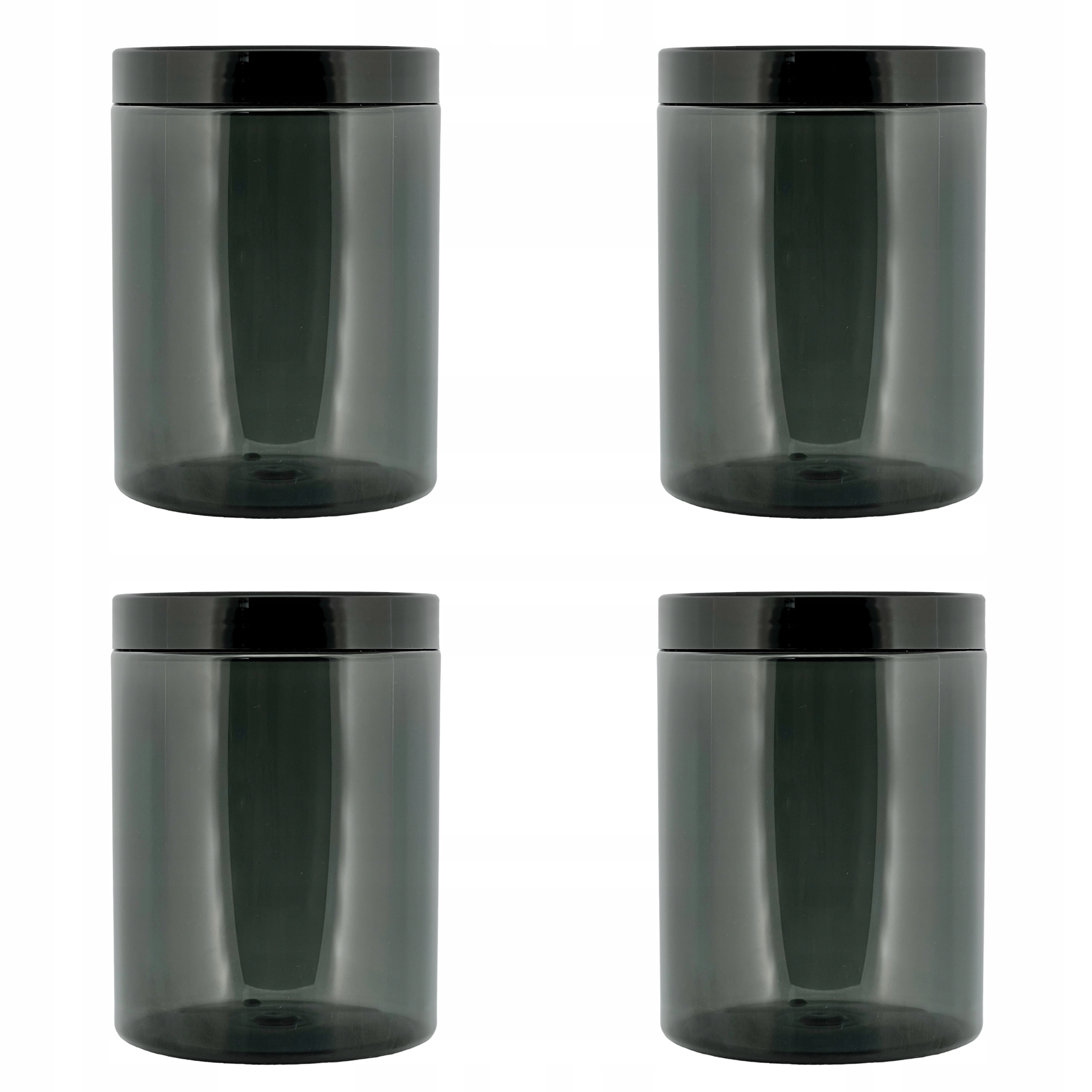 

Pojemnik słoik plastikowy 1L czarny 1000ml x4