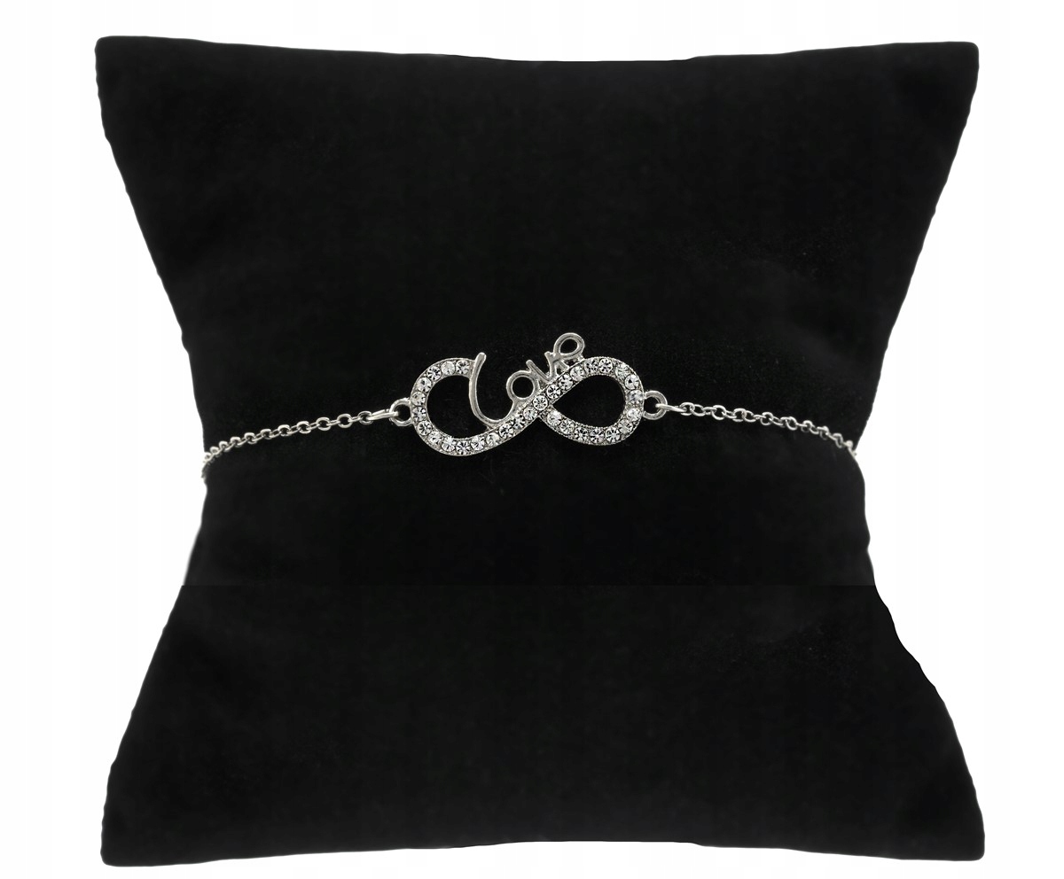 

Bransoletka srebrna celebrytka infinity love