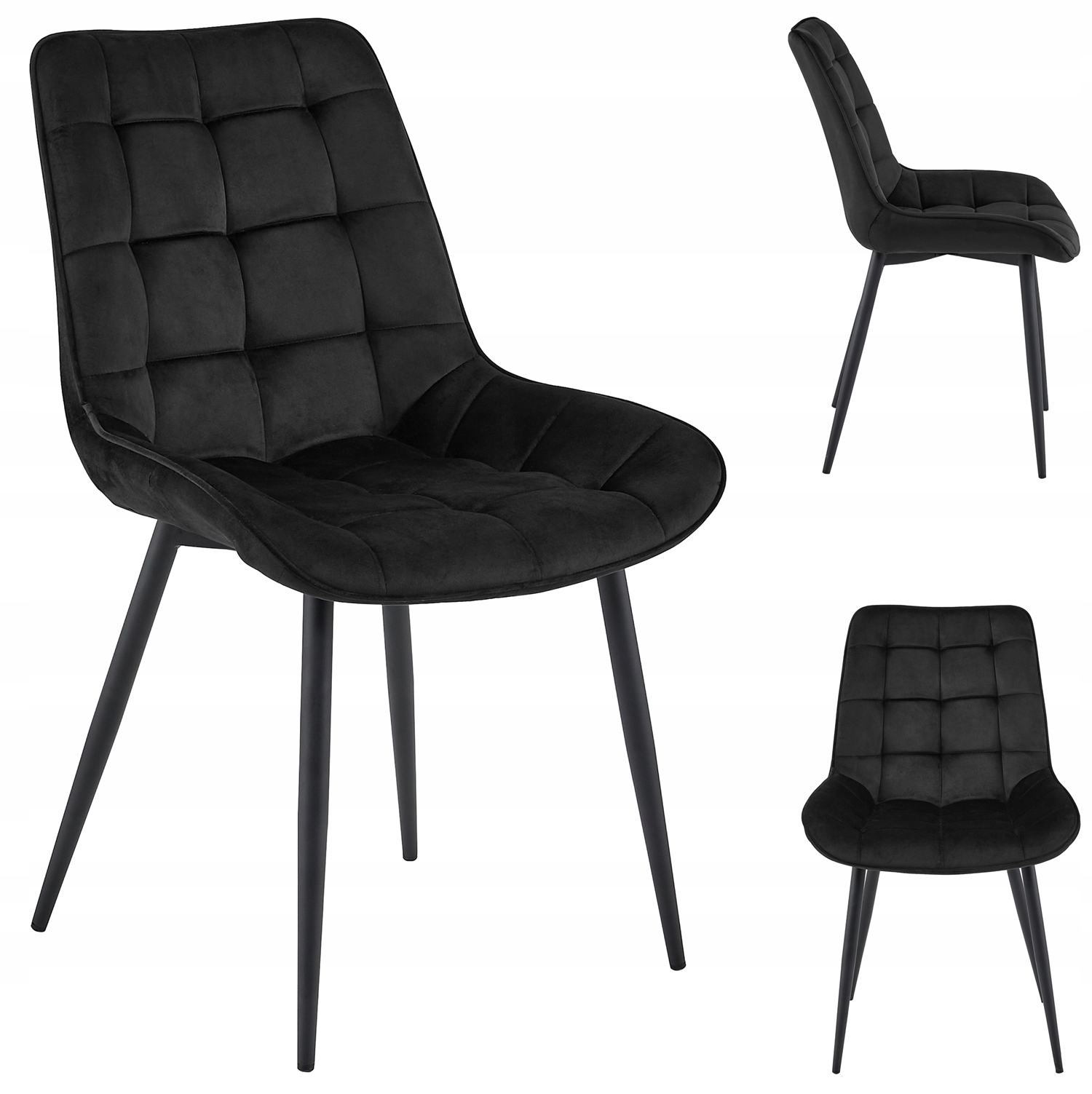 Krzesło Tapicerowane Welurowe Velvet Do Salonu Kuchni Jadalni Erba