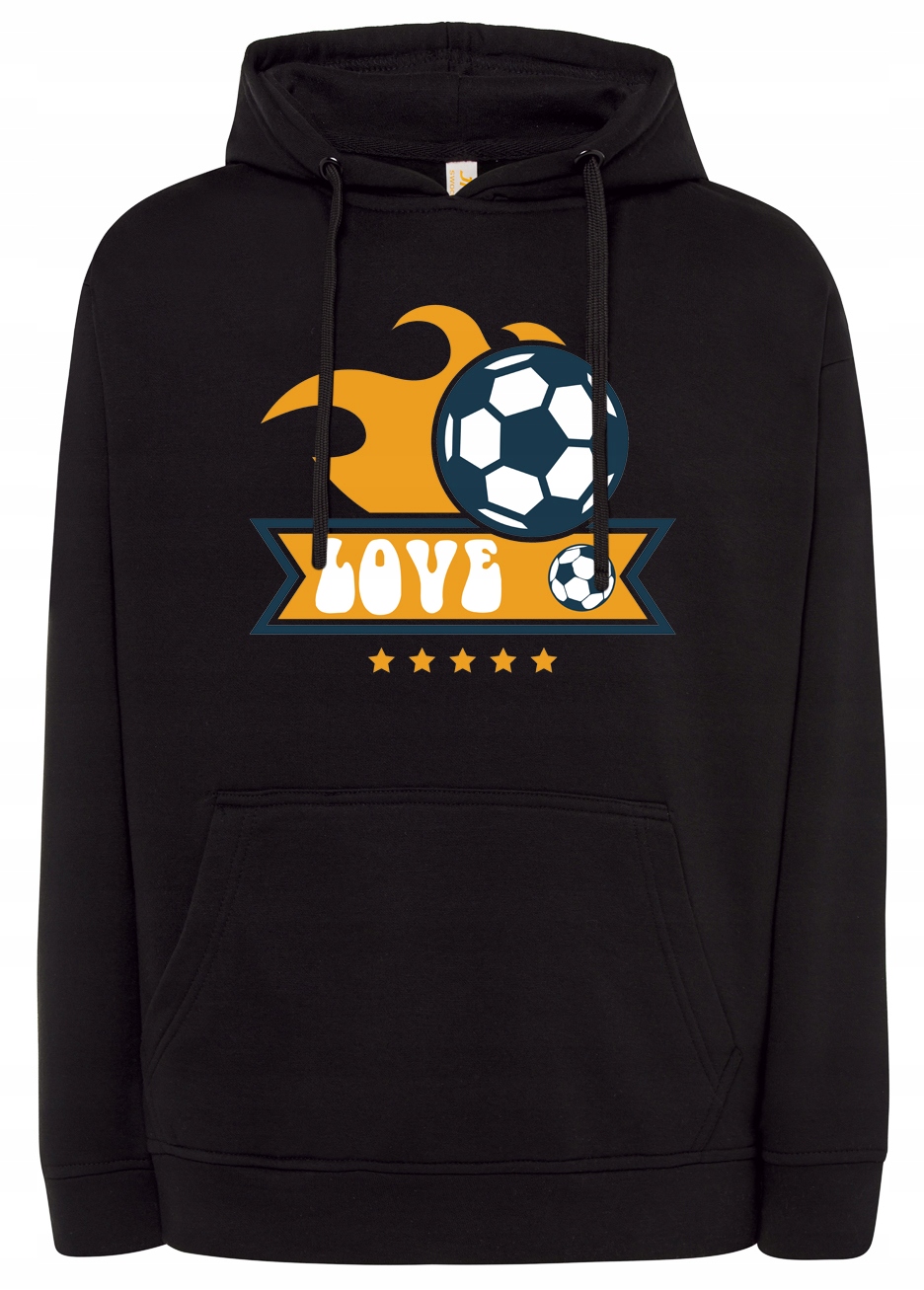 Pánská mikina s kapucí Pro Kibica Love Footbal Miluji Míč 5XL