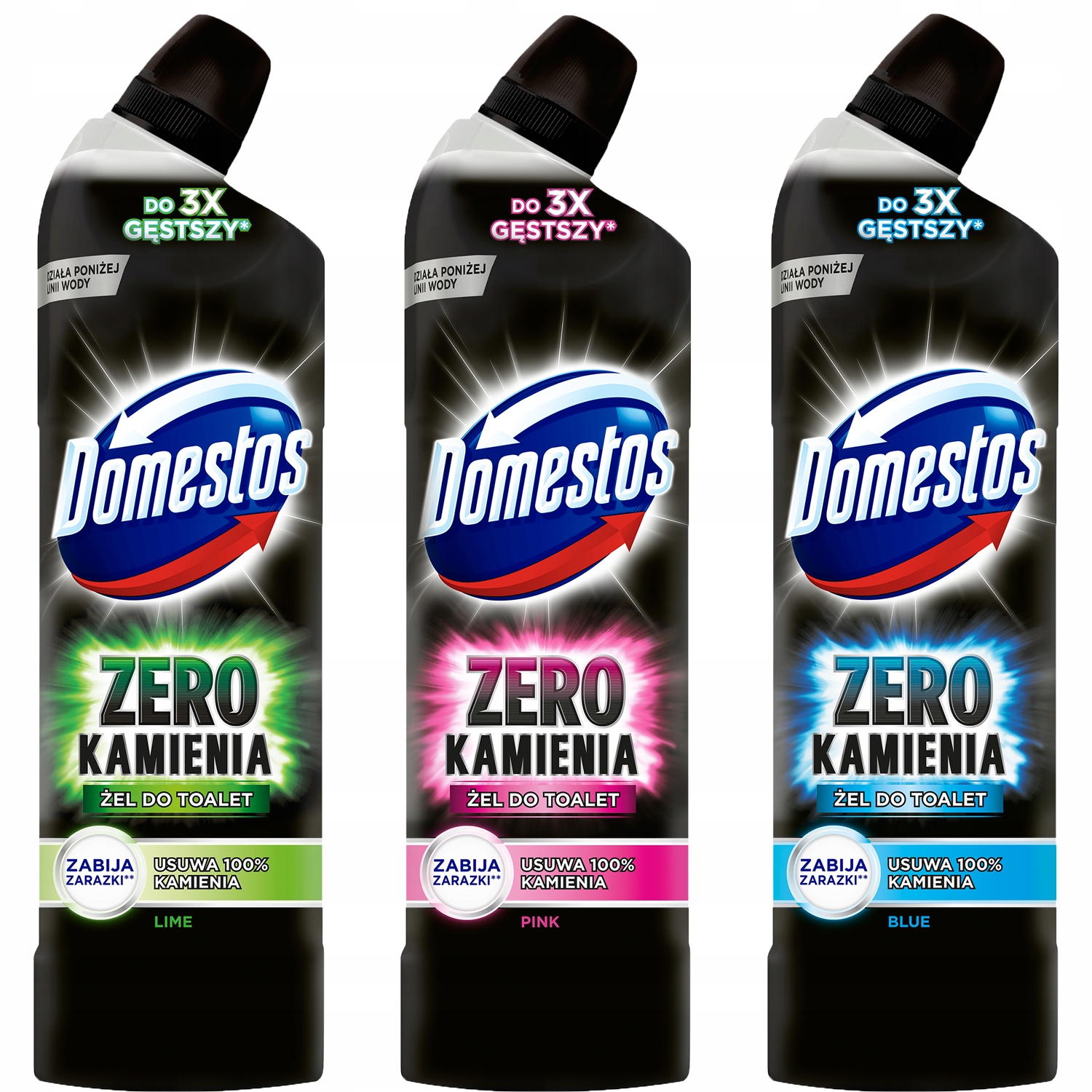 

Domestos Zero Płyn do toalet Zestaw MIX 3x750ml