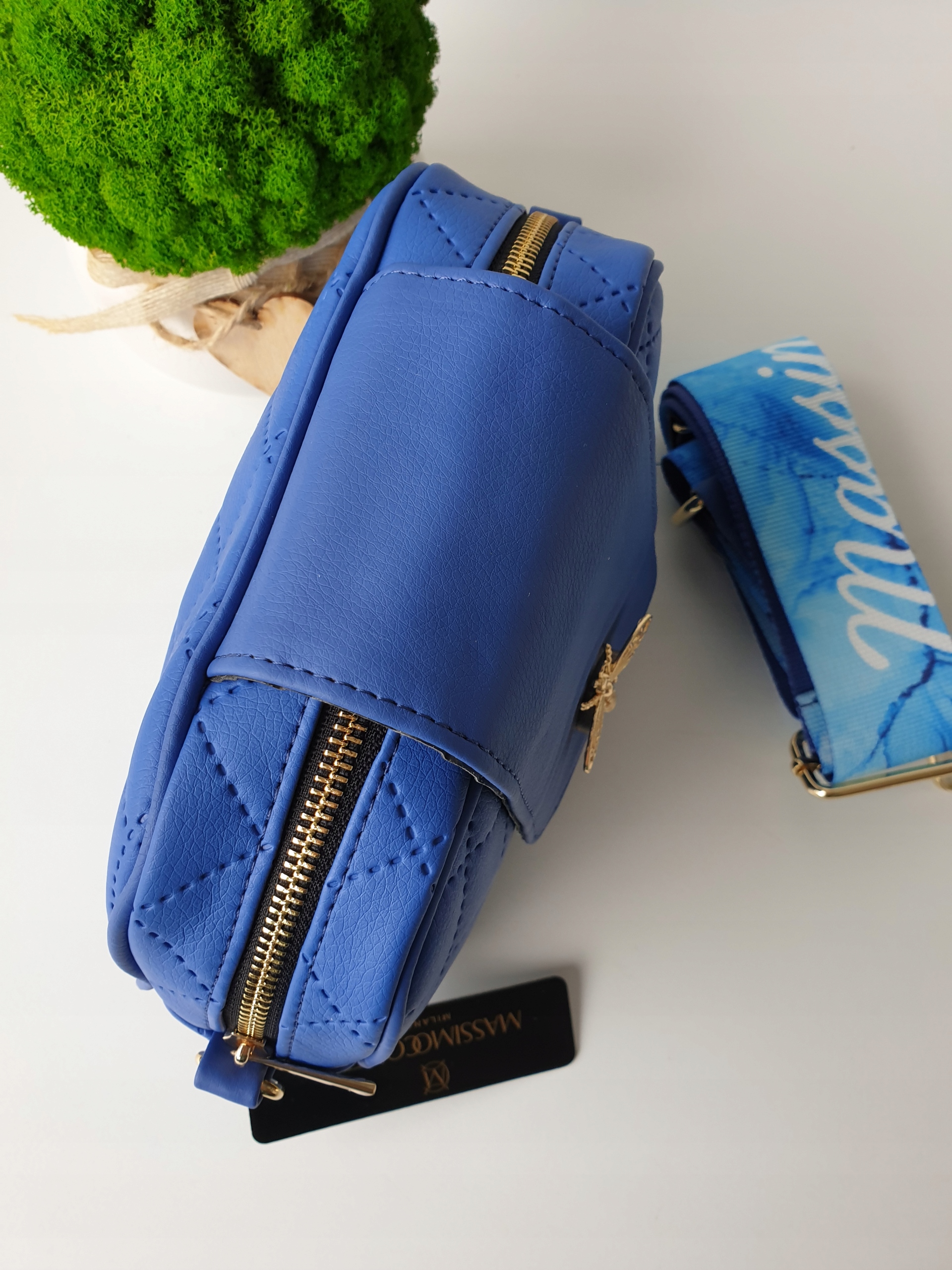 Torebka Massimo Contti listonoszka pikowana chaber Styl miejski