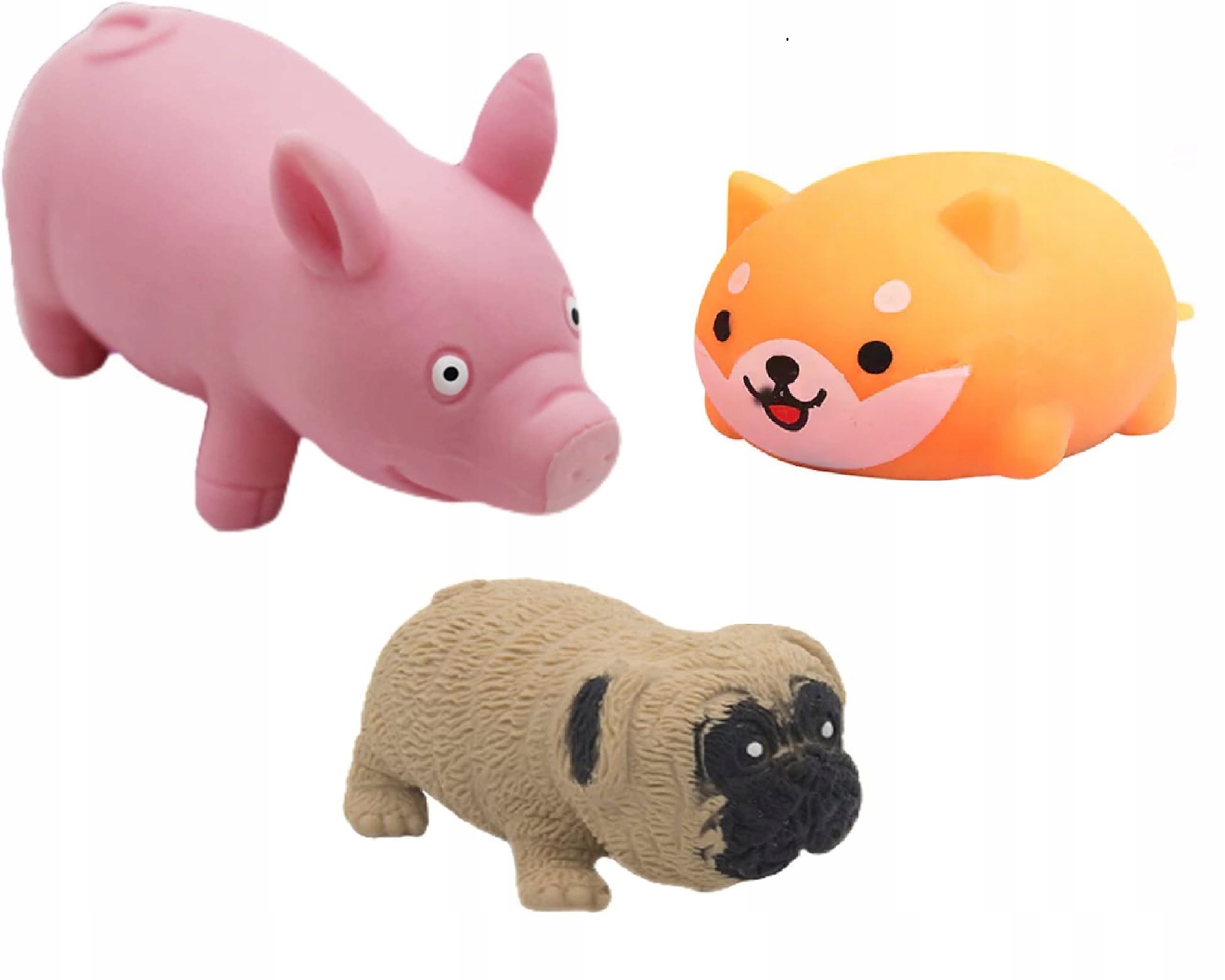 

Squishy Gniotki Antystres Mops Świnka Shiba Zestaw