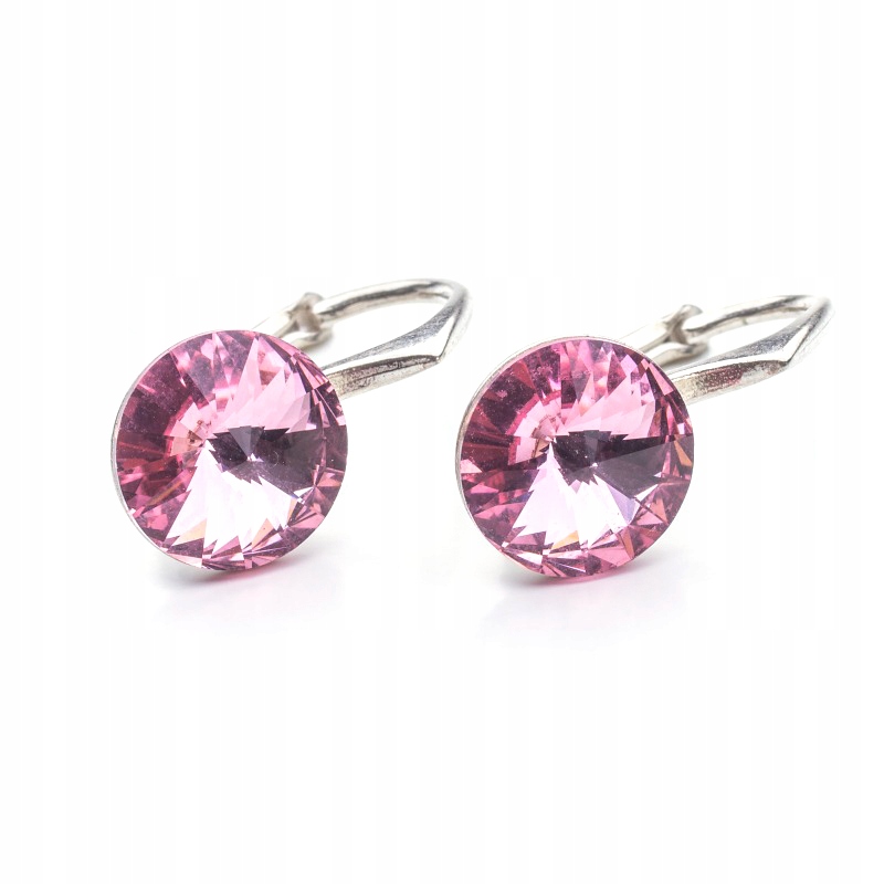 

Srebrne kolczyki 925 z kr. Swarovski Rivoli 8 Lr