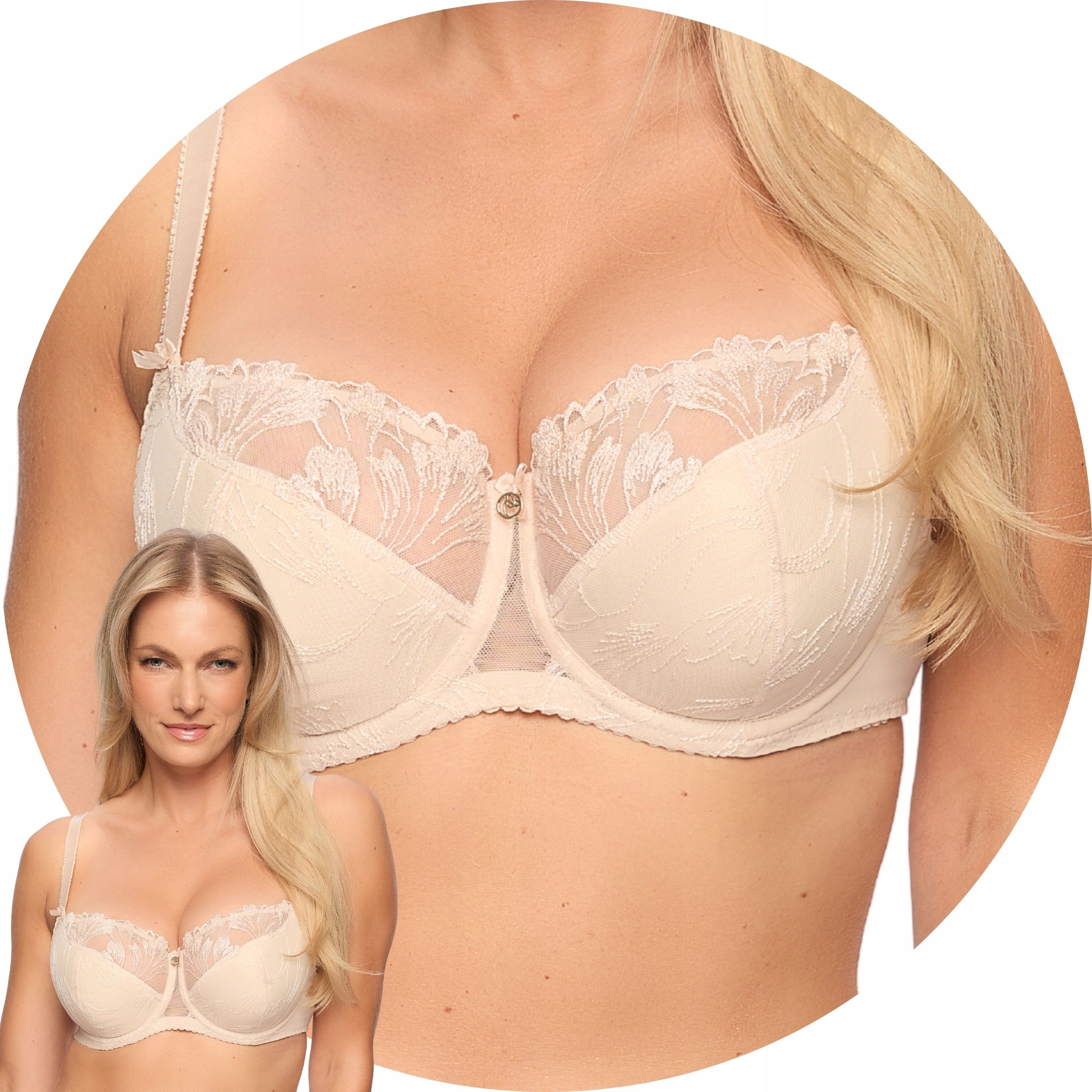 Gaia 1302 Paris Polovyztužená podprsenka Semi Soft béžová 80E