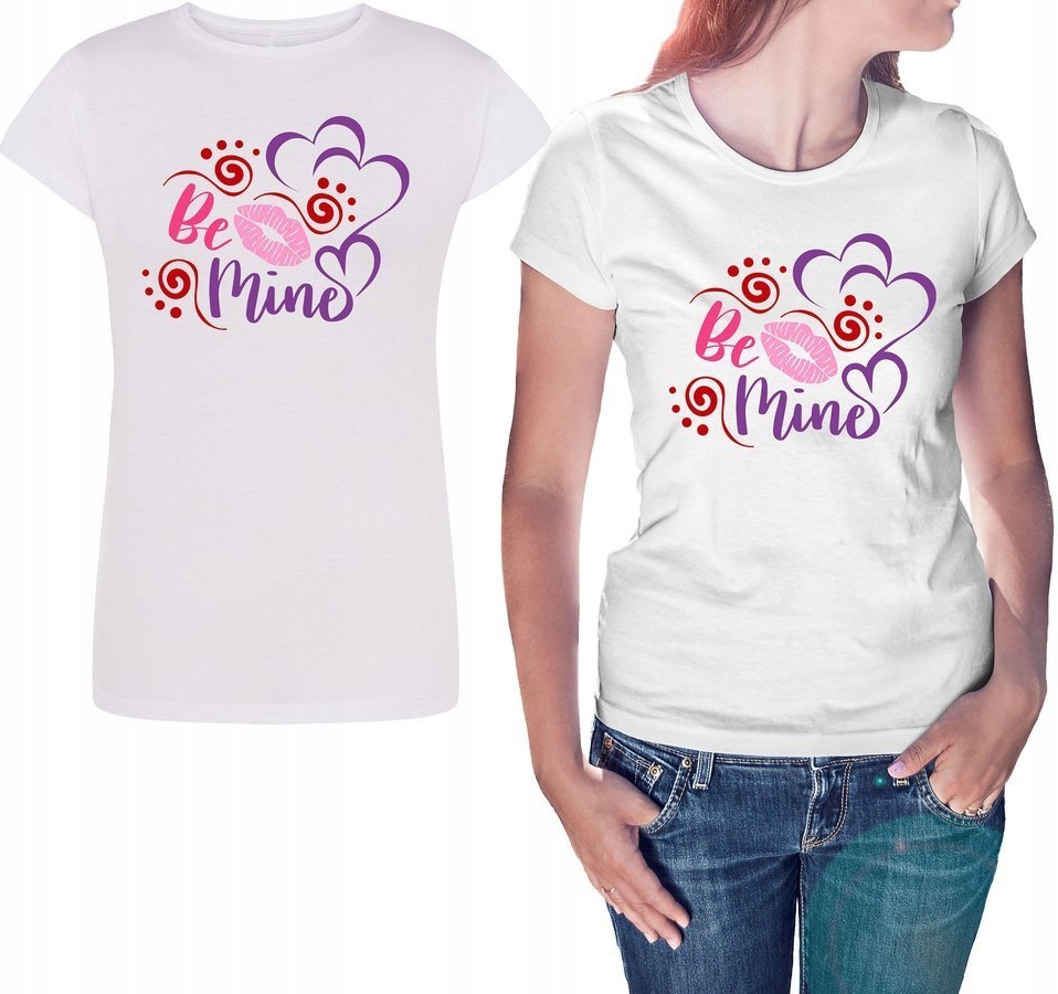 

Koszulka damska nadruk Be Mine biała S