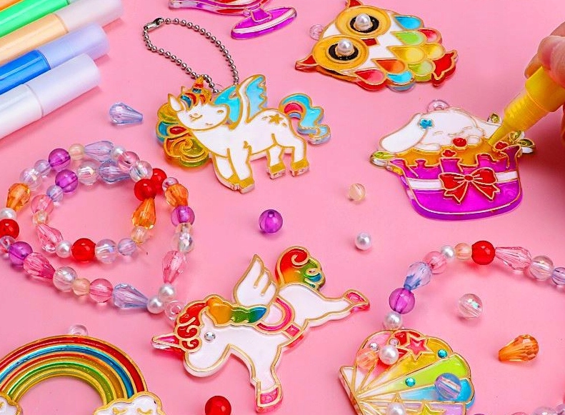 ZESTAW ARTYSTYCZNY KREATYWNY DO MALOWANIA SZABLONY WZORY ZAWIESZKI NAUKA Płeć unisex