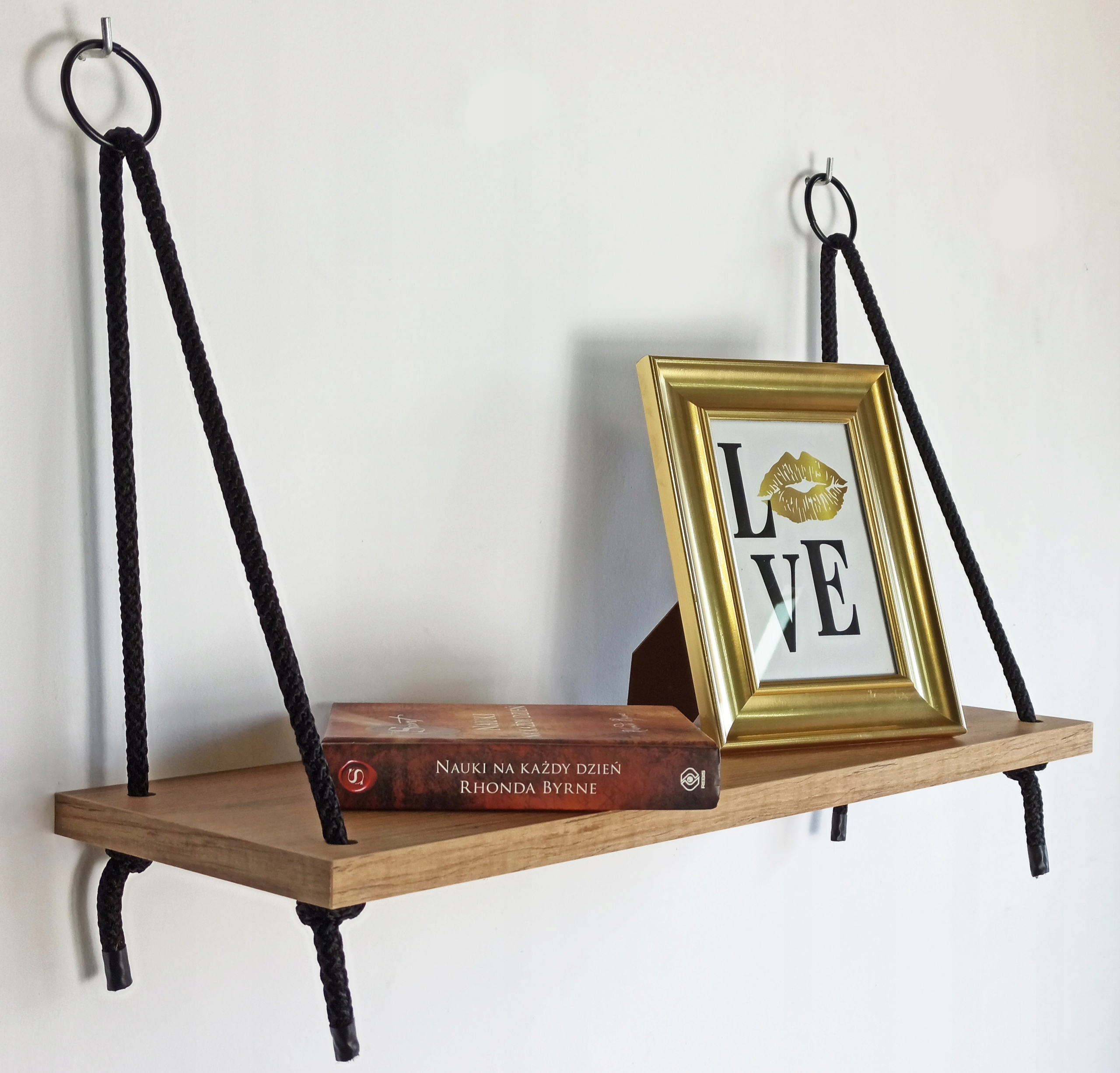 Półki wiszące na linach LOFT RUSTYKALNE INDUSTRIAL Kolekcja BLACK