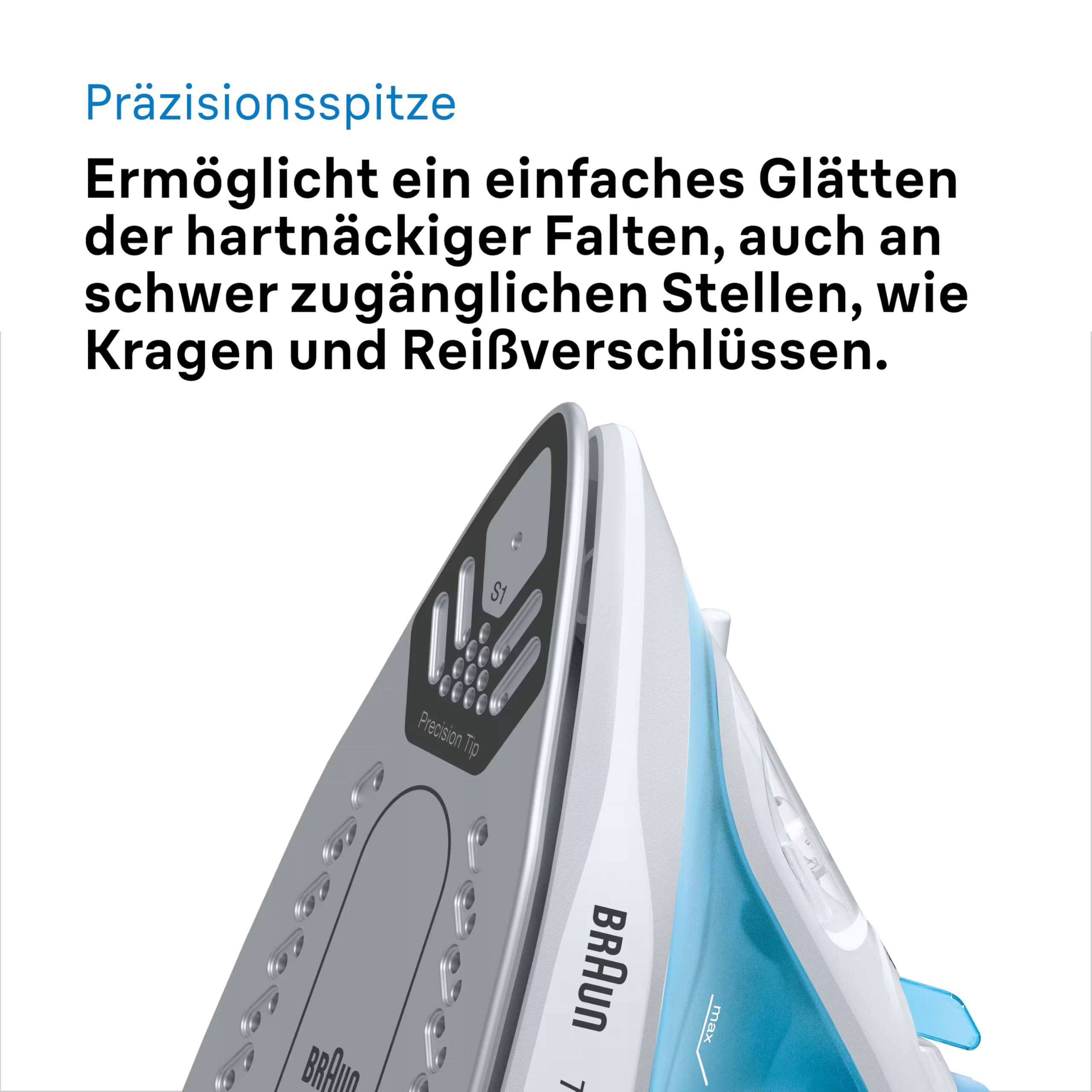 BRAUN TexStyle 1 Żelazko Parowe SuperCeramic 2000W Niebieskie — miniatura 6