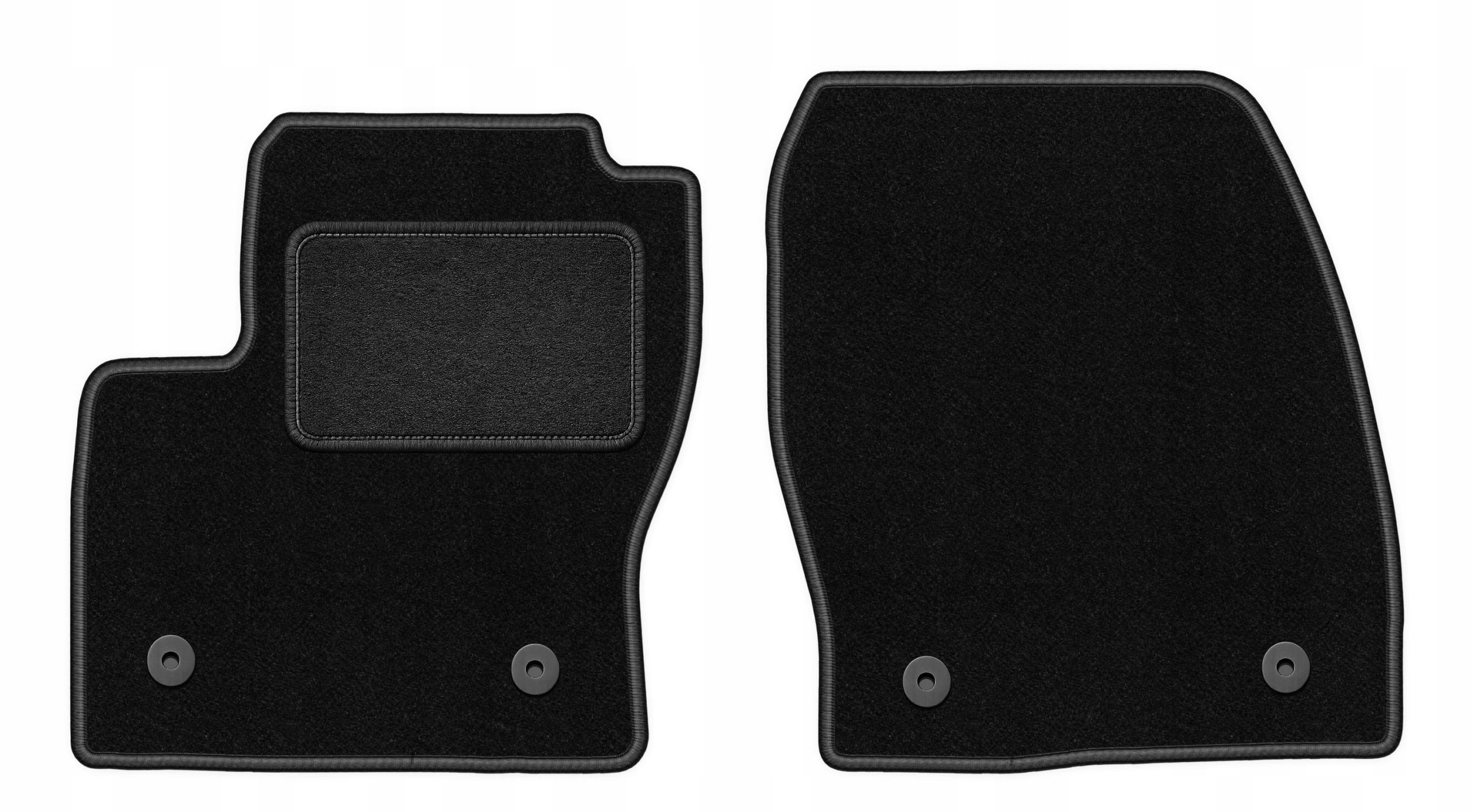 Dywaniki welurowe do Ford Kuga MK2 2012-2019 przód Lux czarne 2 szt.